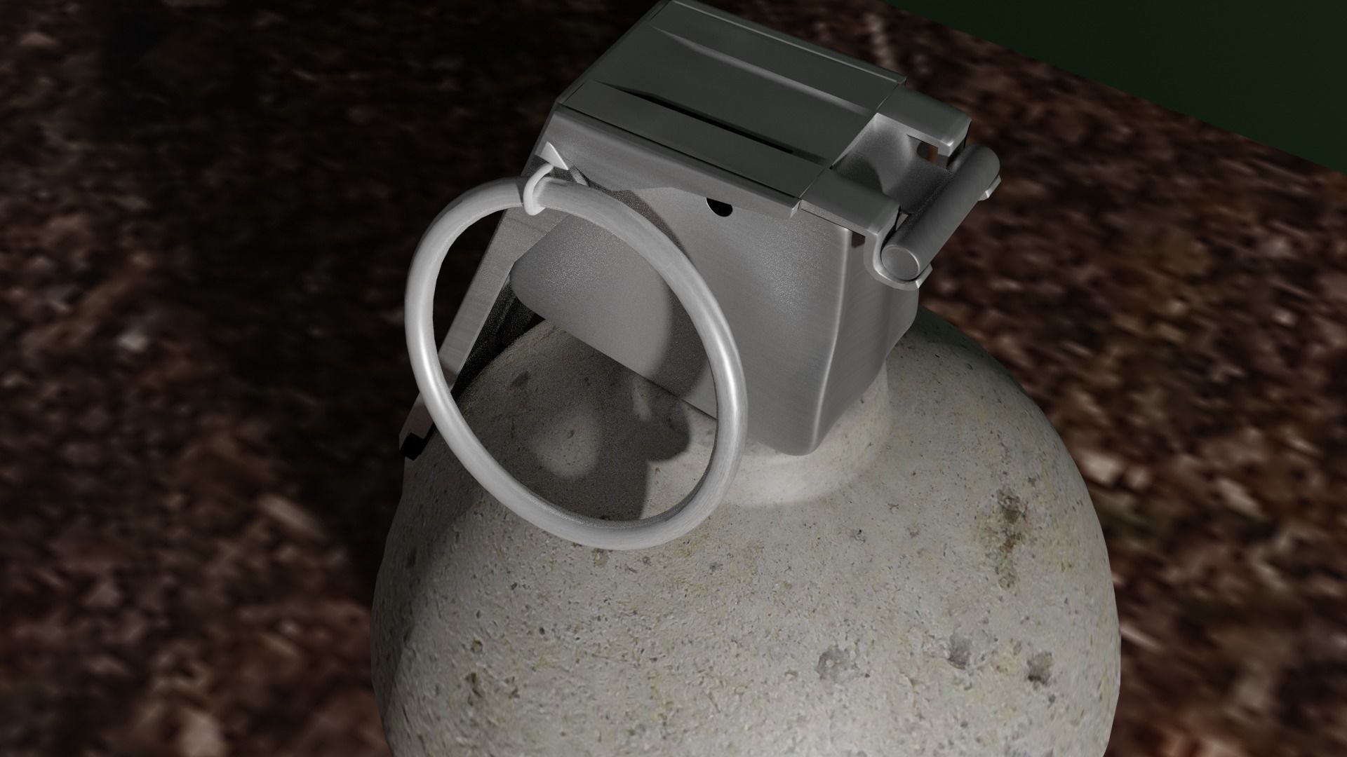 Grenade Baseball Low-poly 3D model_2