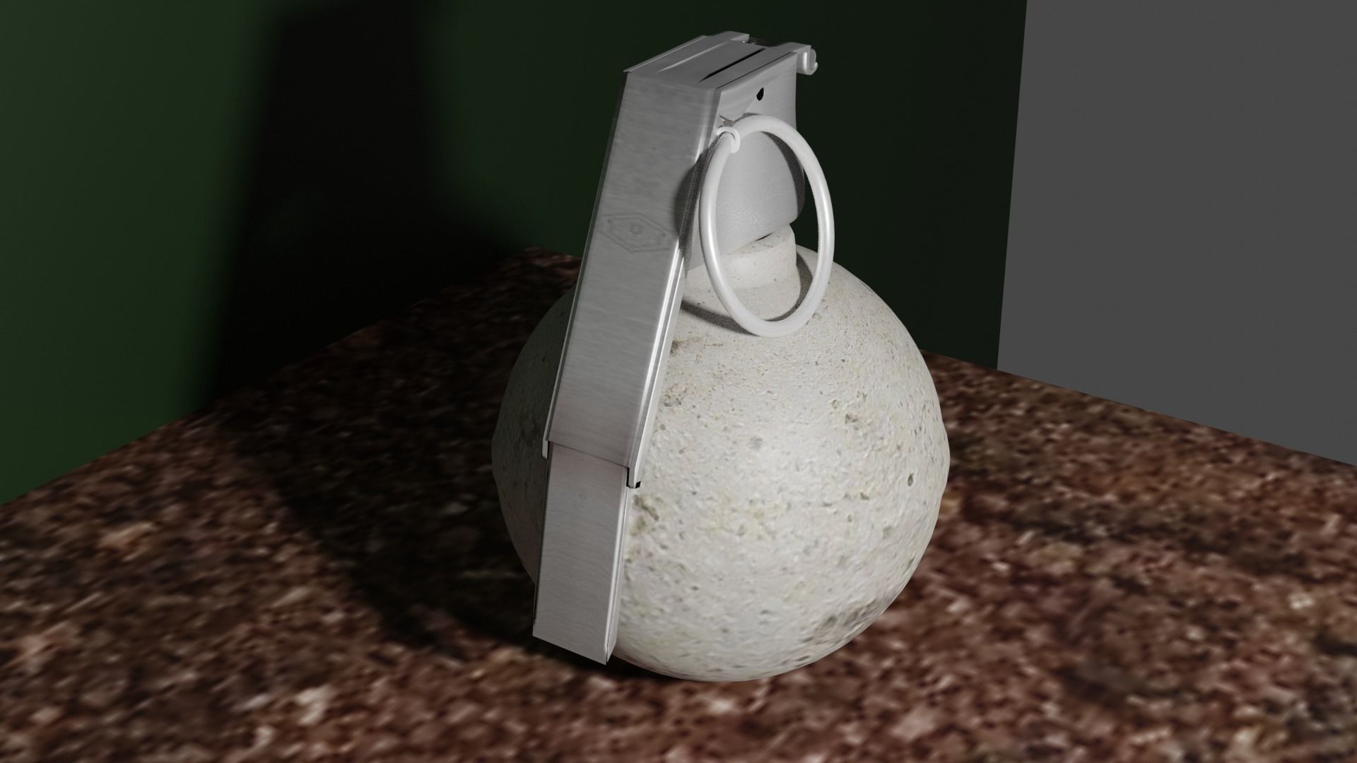 Grenade Baseball Low-poly 3D model_3