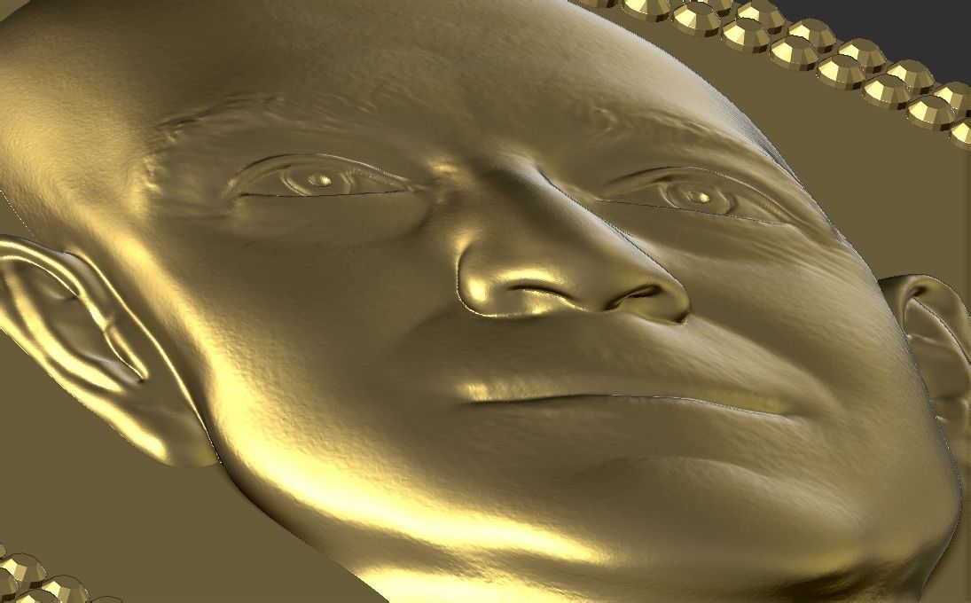 Jeff Bezos medallion pendant 3D printing ready stl obj 3D print model_16