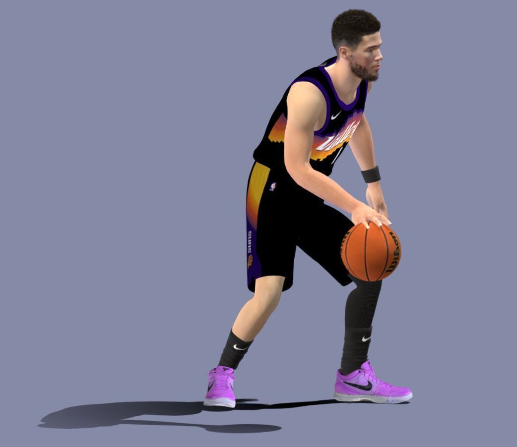 3D Rigged Devin Booker NBA Low-poly 3D model_4