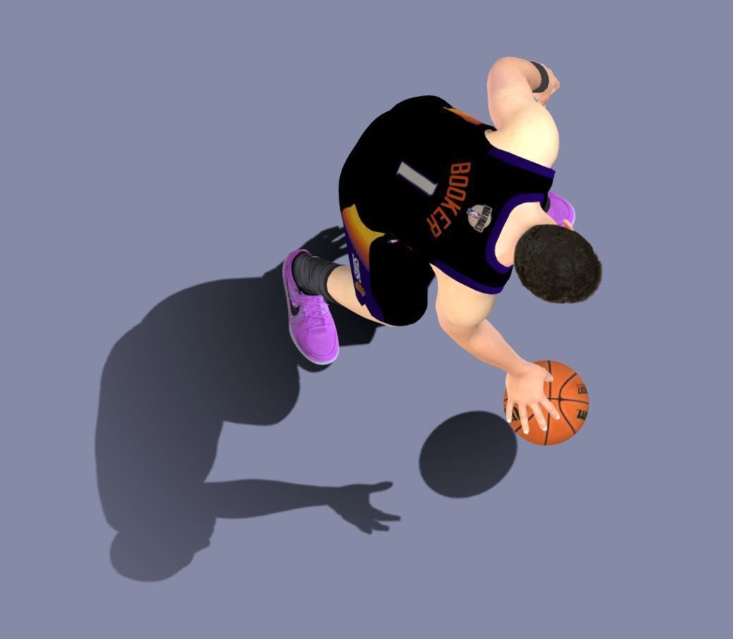 3D Rigged Devin Booker NBA Low-poly 3D model_5