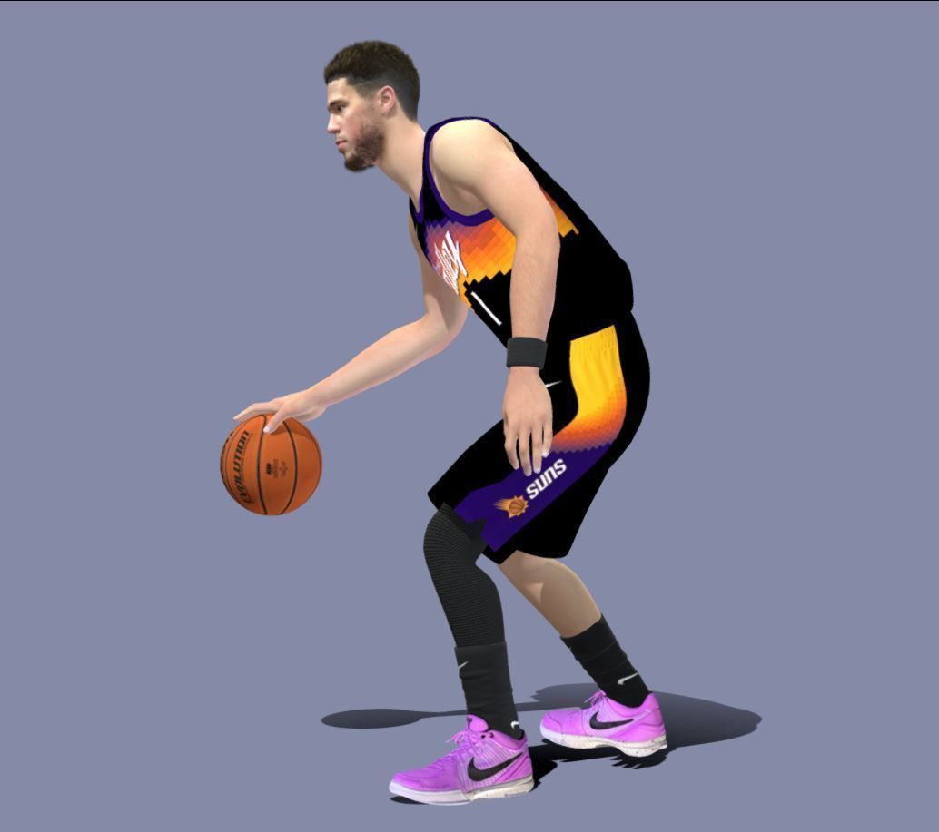 3D Rigged Devin Booker NBA Low-poly 3D model_3