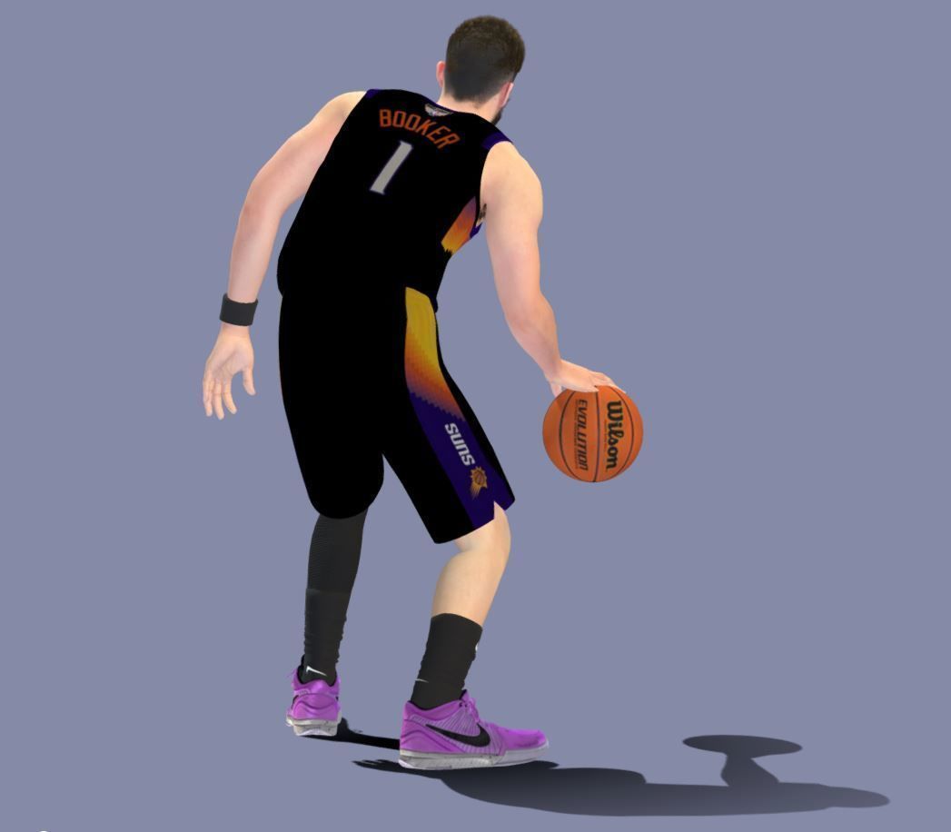 3D Rigged Devin Booker NBA Low-poly 3D model_2