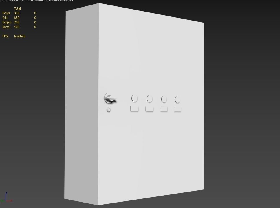 Electrical Control Box m2 Low-poly 3D model_13