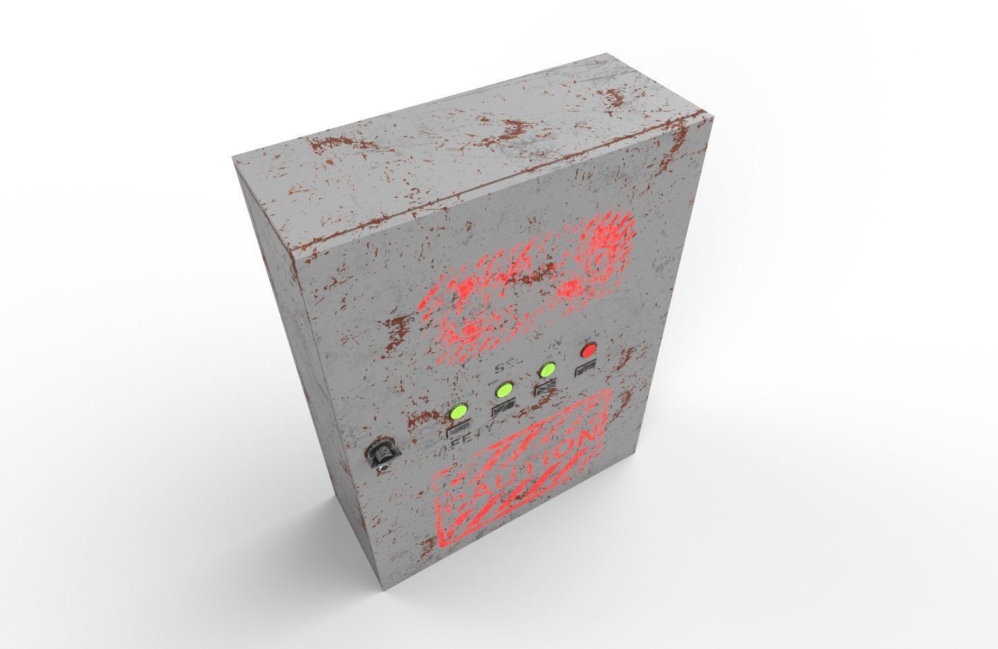 Electrical Control Box m2 Low-poly 3D model_5