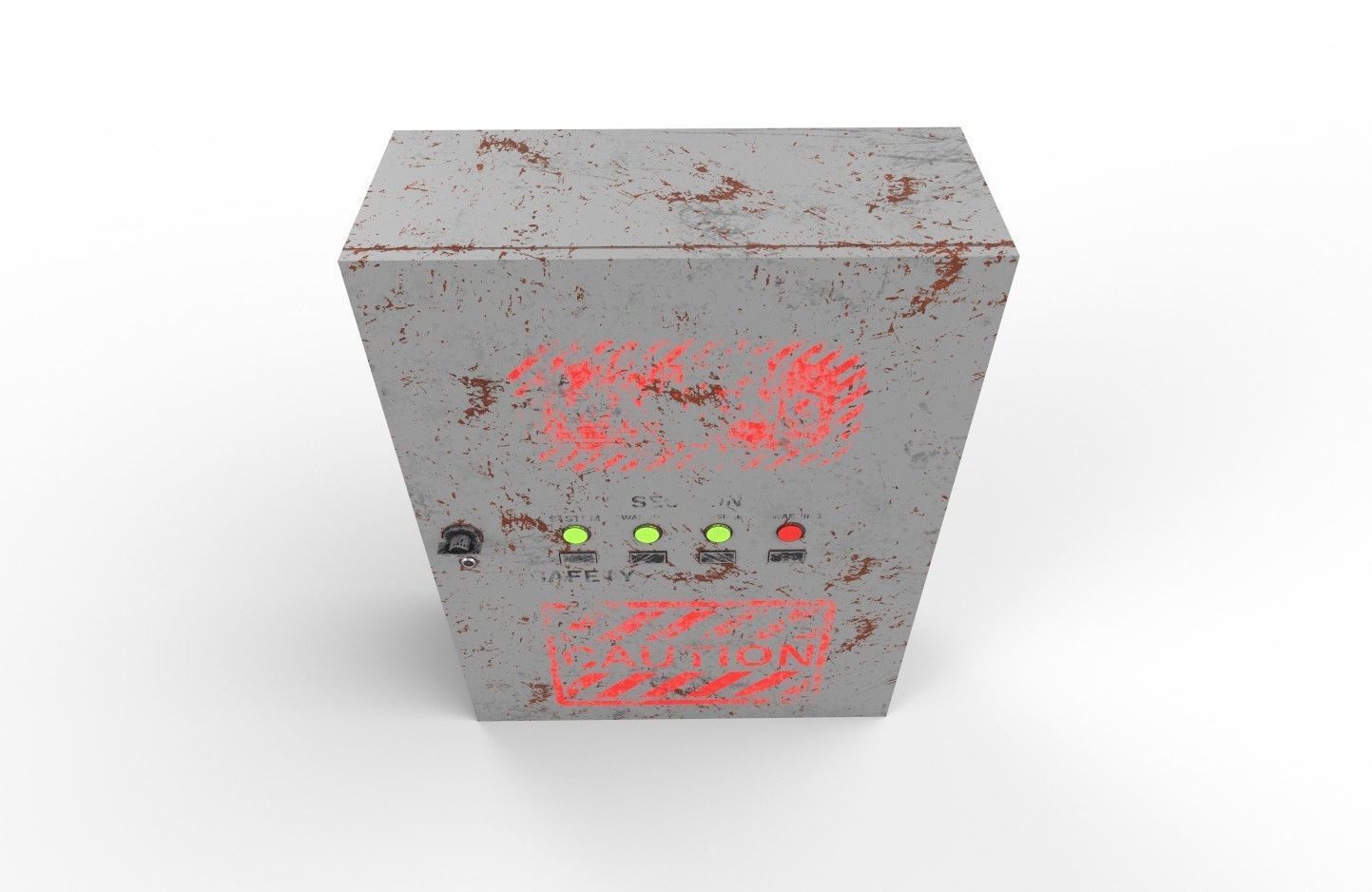 Electrical Control Box m2 Low-poly 3D model_6