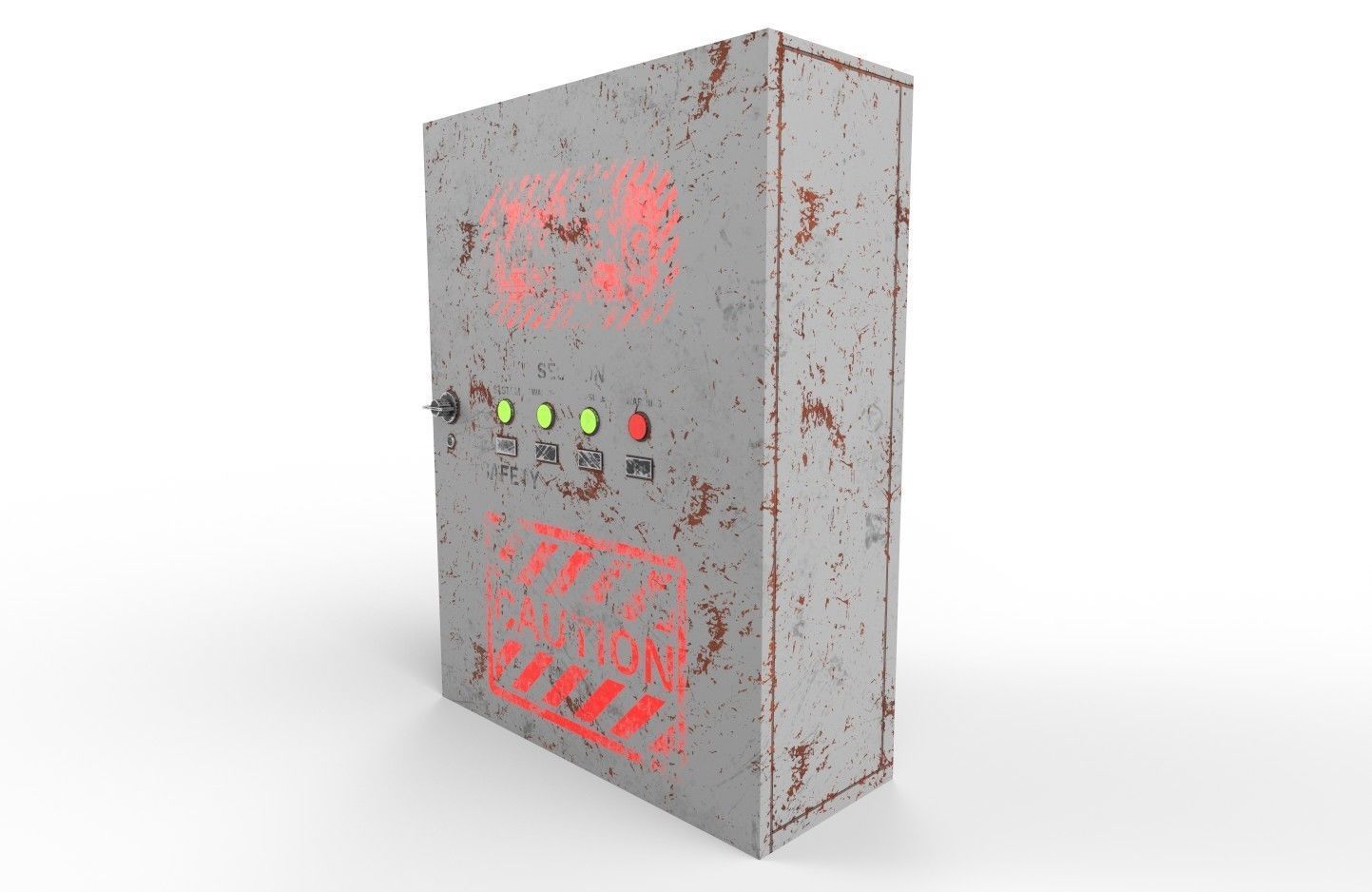 Electrical Control Box m2 Low-poly 3D model_1