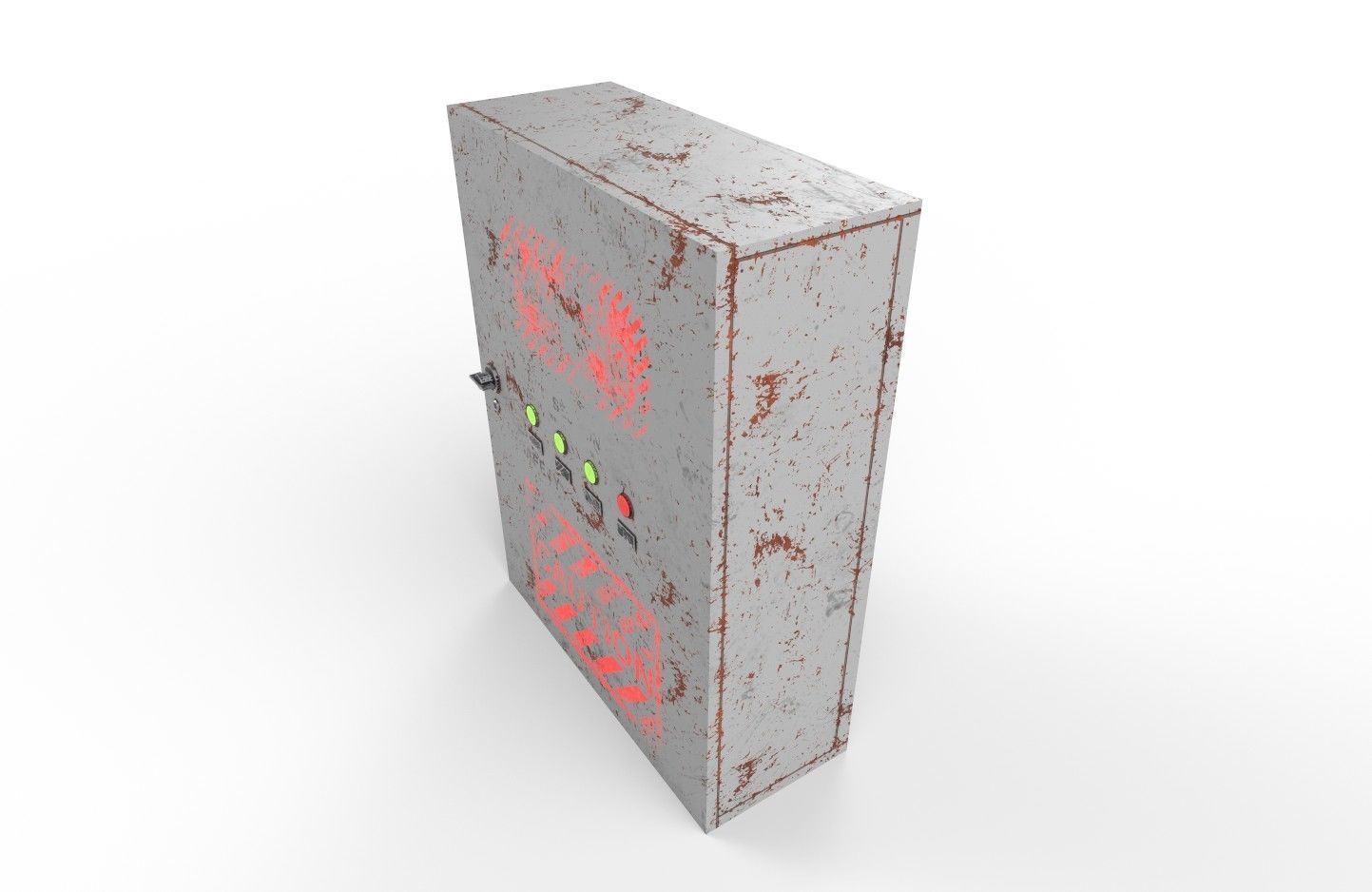 Electrical Control Box m2 Low-poly 3D model_8