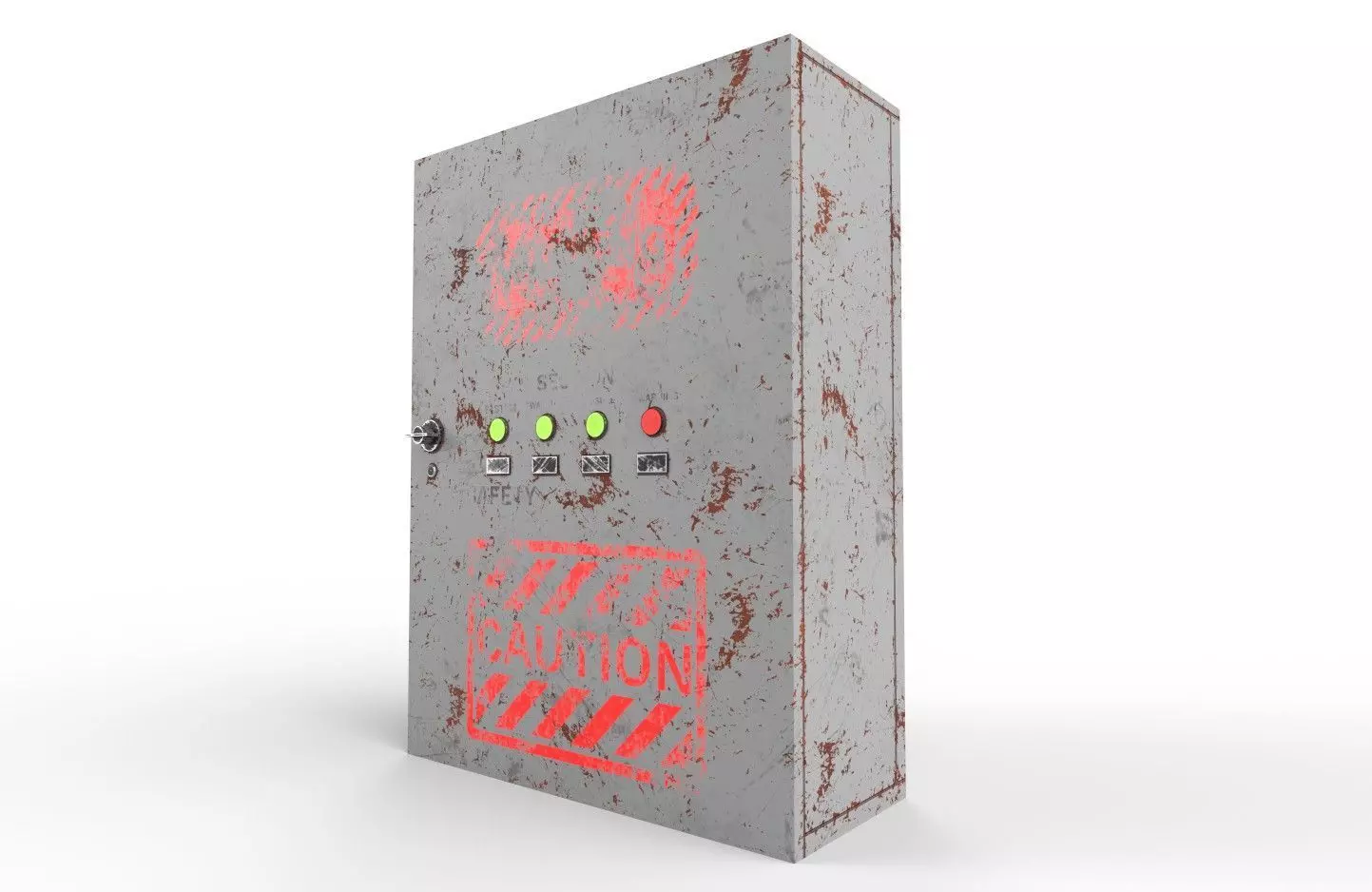 Electrical Control Box m2 Low-poly 3D model_0