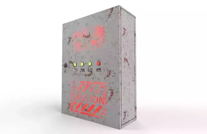 Electrical Control Box m2 Low-poly 3D model