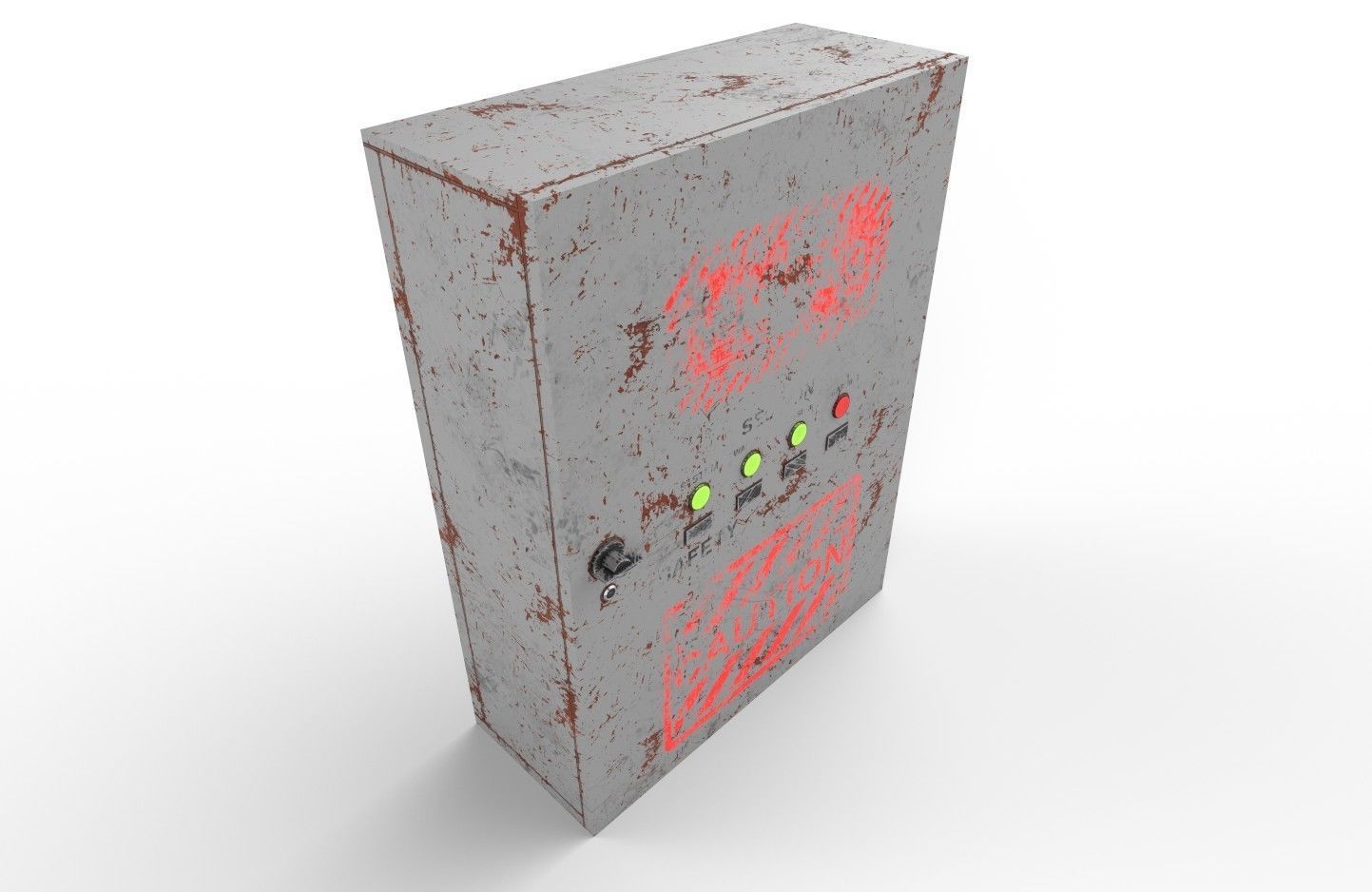 Electrical Control Box m2 Low-poly 3D model_4
