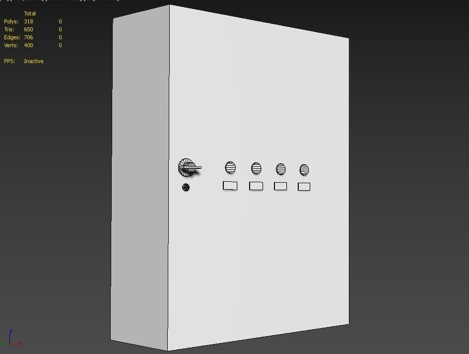 Electrical Control Box m2 Low-poly 3D model_12