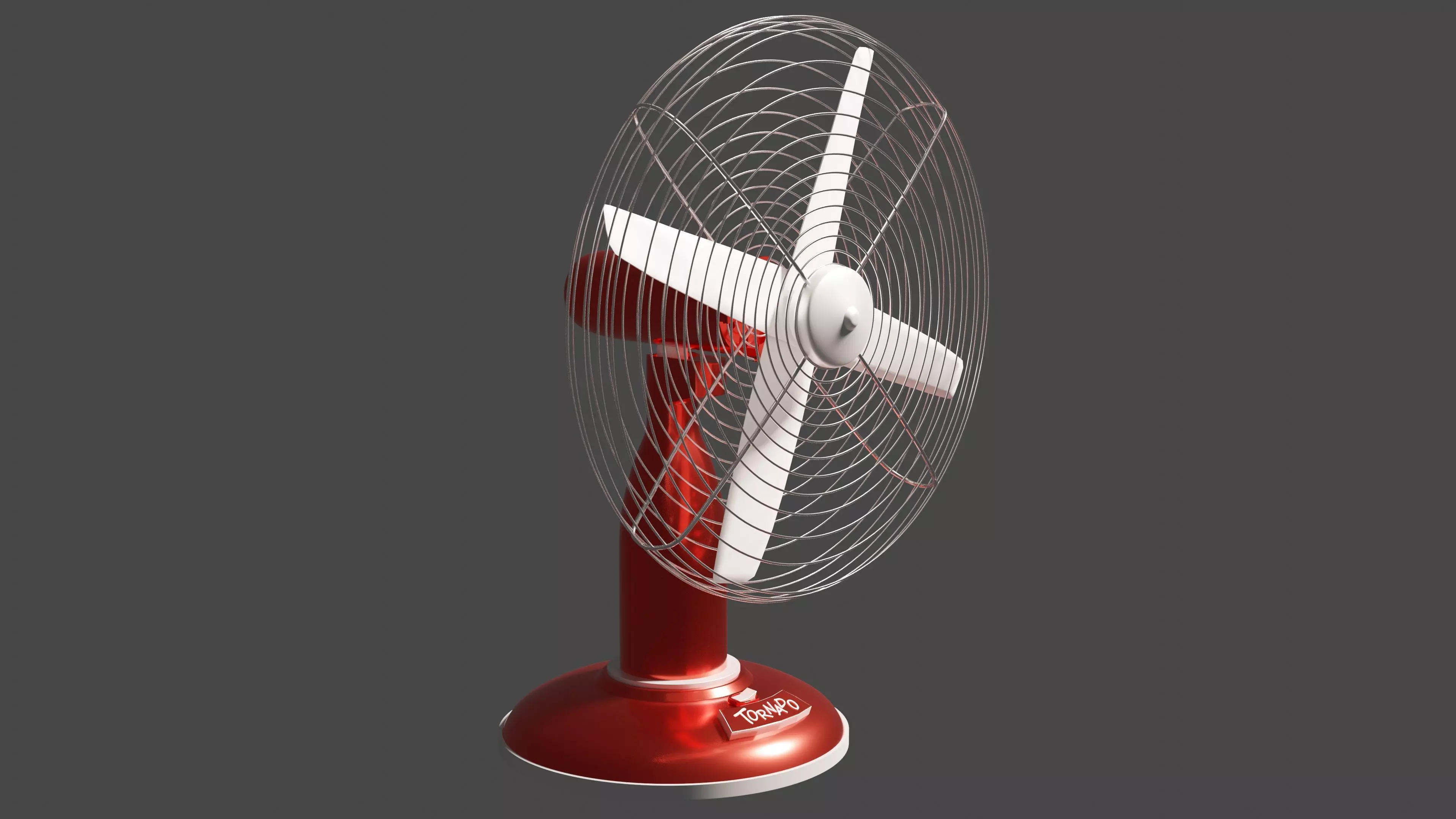 Retro Desktop Fan 3D model