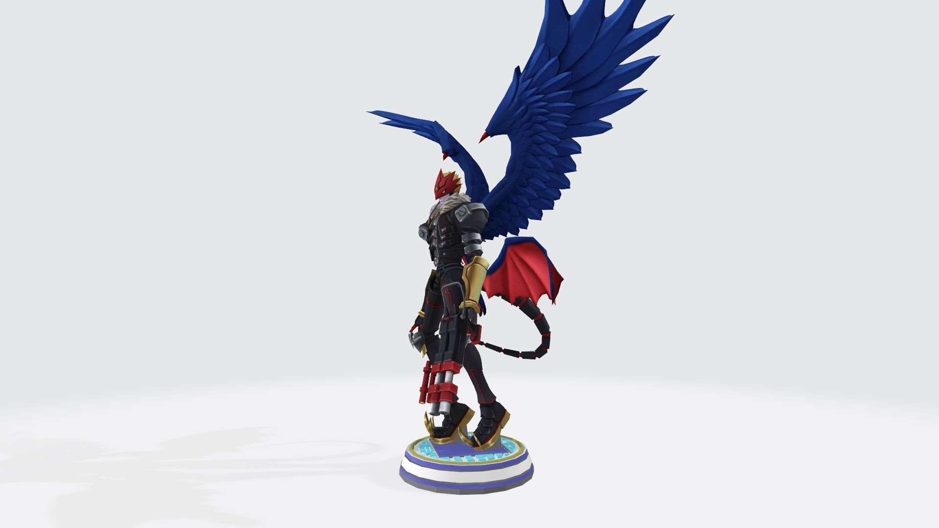 Beelzemon X statue of demon with wings 3D print model_2