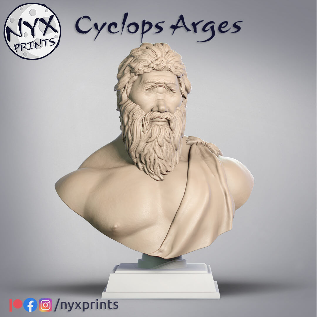 Cyclops Arges 3D Printable Mythological Sculpture  3D print model_5