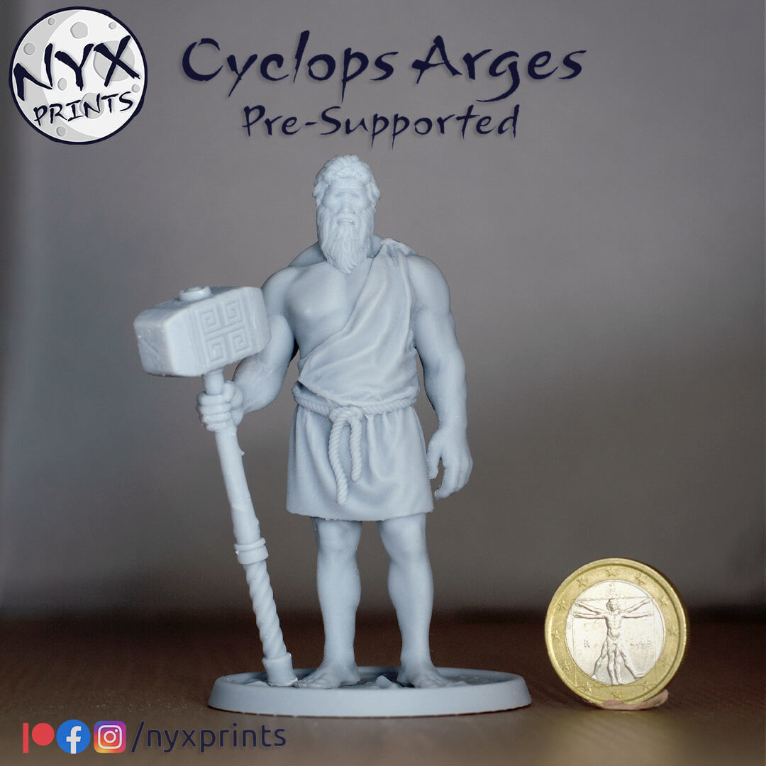 Cyclops Arges 3D Printable Mythological Sculpture  3D print model_9