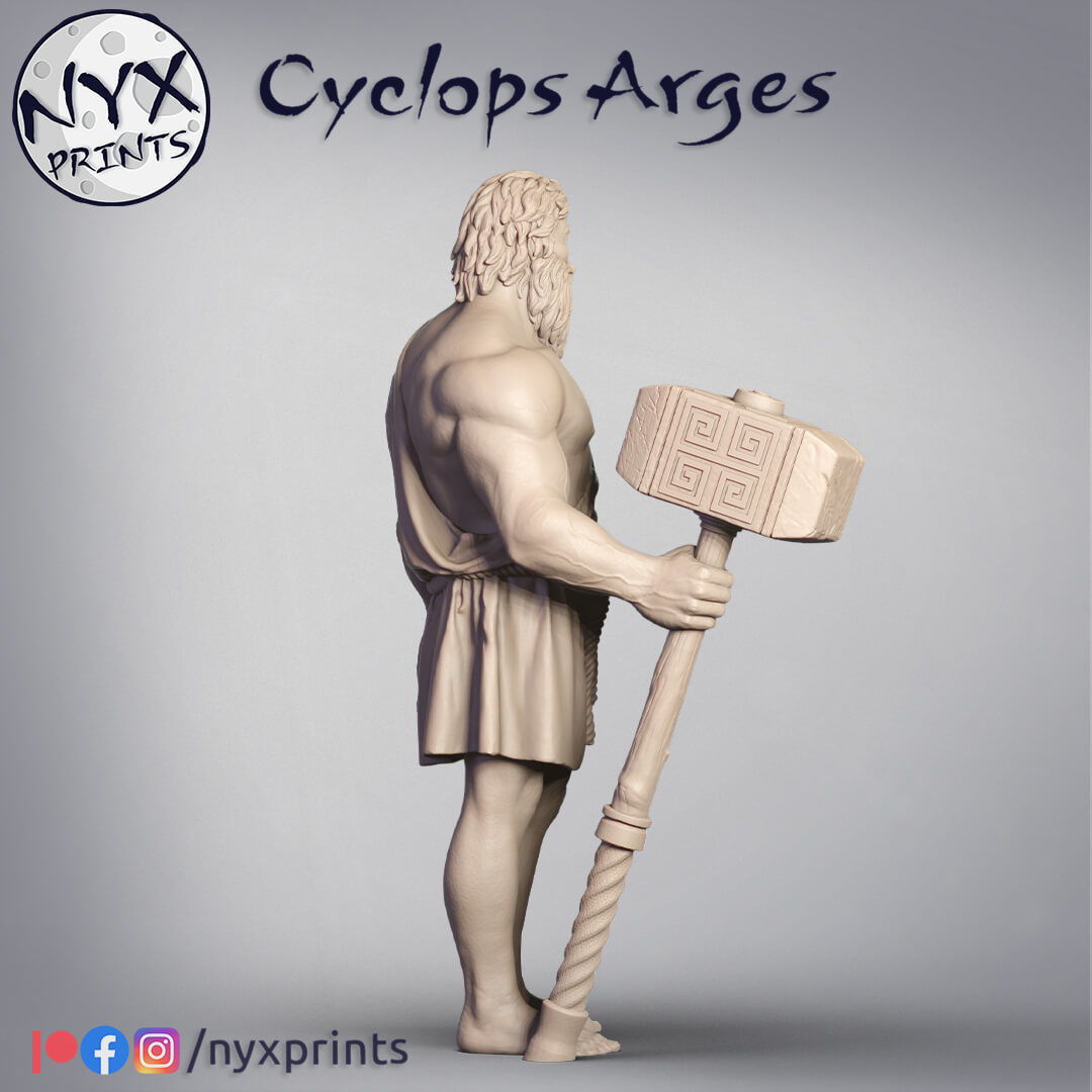 Cyclops Arges 3D Printable Mythological Sculpture  3D print model_1