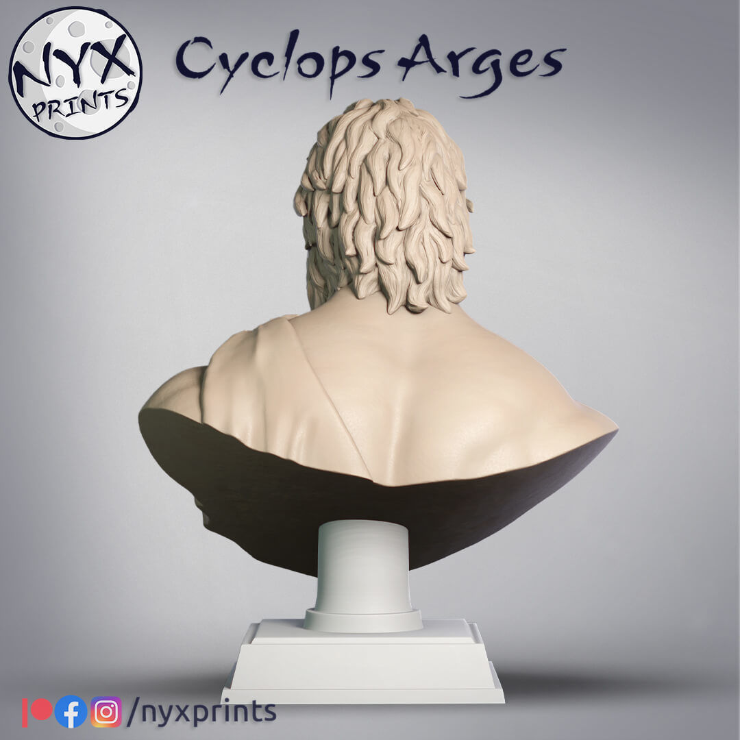 Cyclops Arges 3D Printable Mythological Sculpture  3D print model_7
