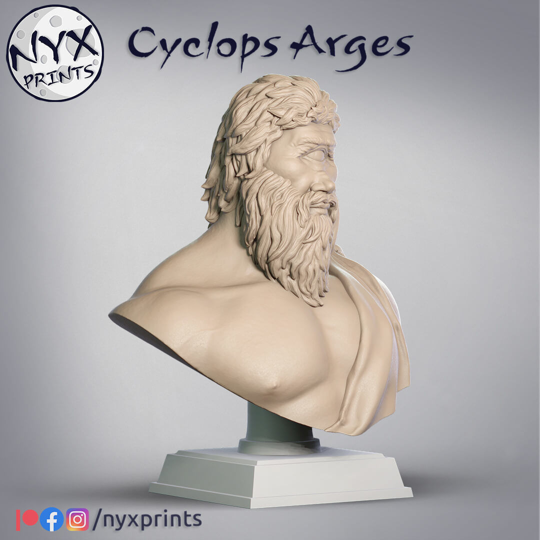 Cyclops Arges 3D Printable Mythological Sculpture  3D print model_6