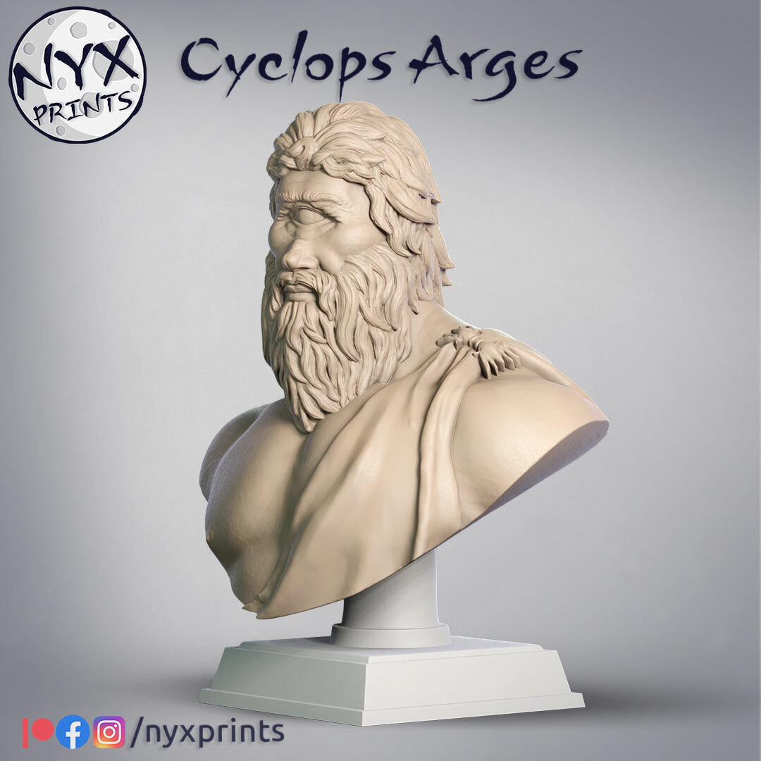 Cyclops Arges 3D Printable Mythological Sculpture  3D print model_8