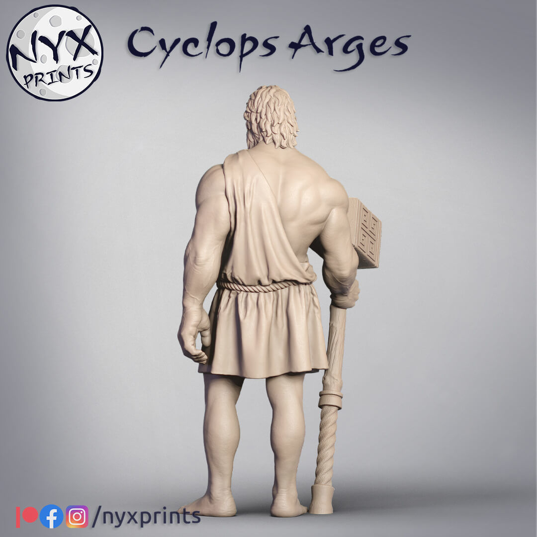 Cyclops Arges 3D Printable Mythological Sculpture  3D print model_2