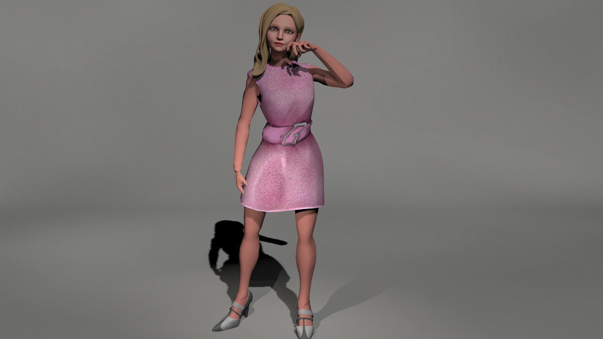 3d character cartoon models low and high poly Low-poly 3D model_3