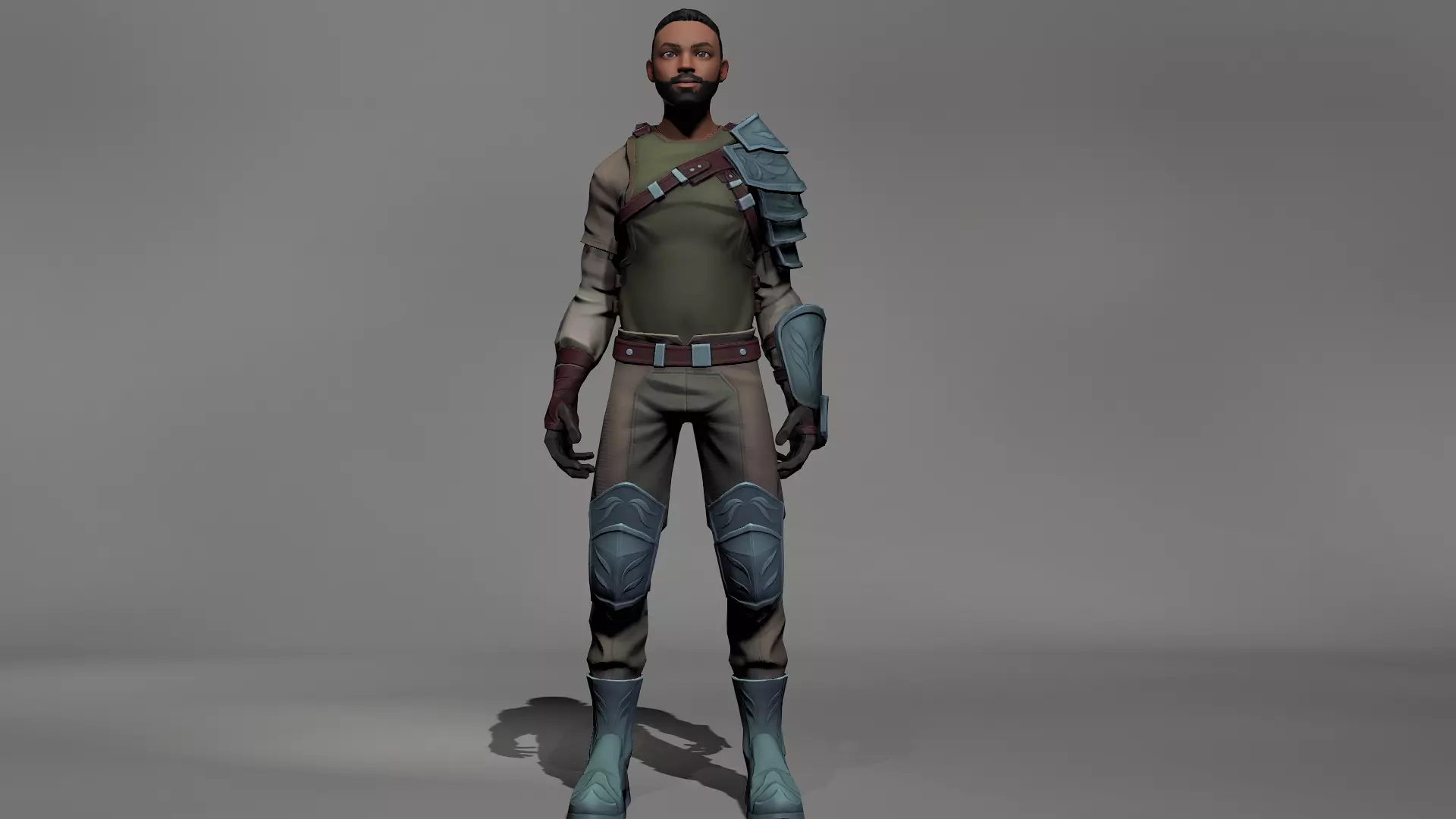 3d character cartoon models low and high poly Low-poly 3D model_0