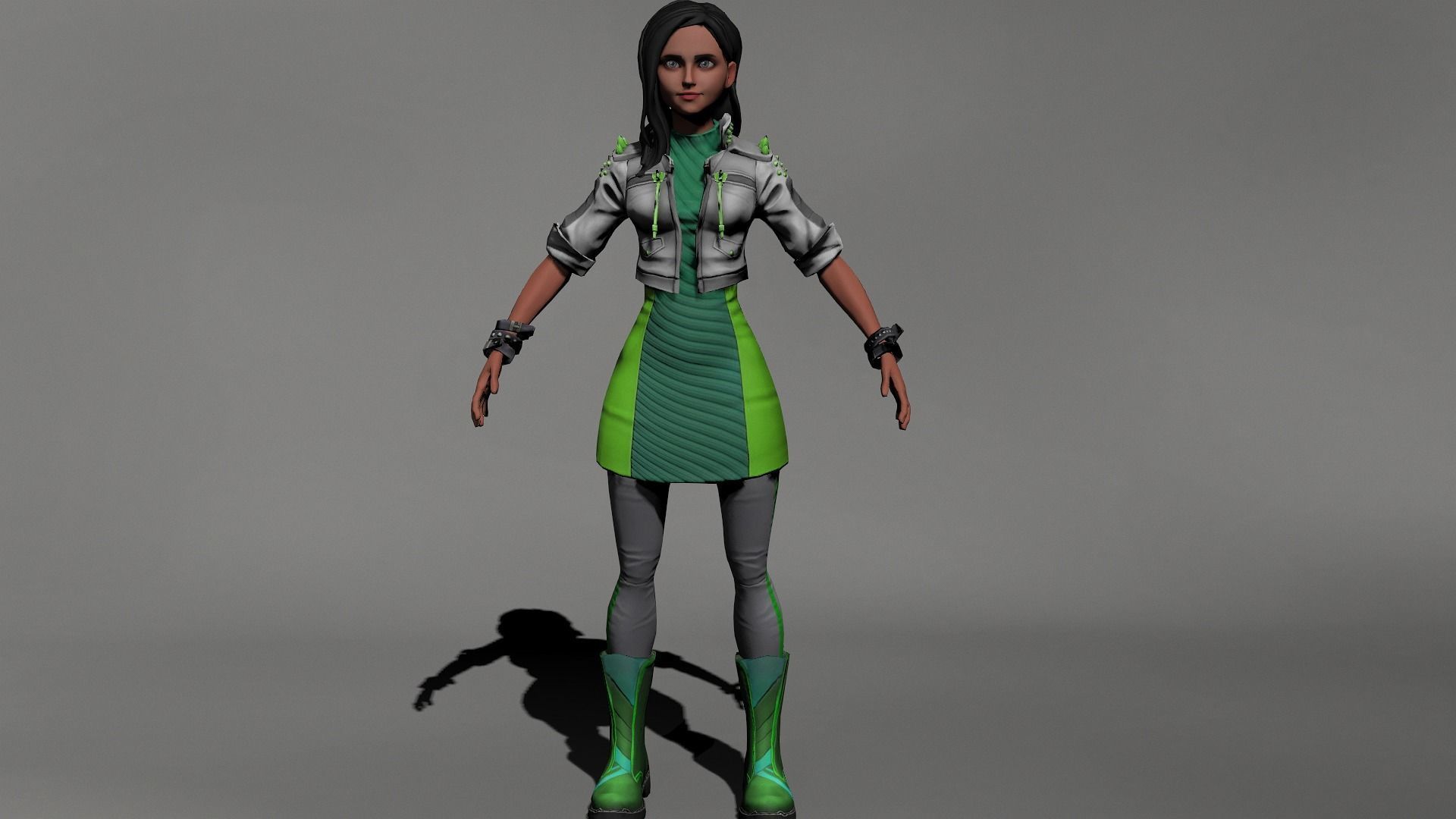 3d character cartoon models low and high poly Low-poly 3D model_2