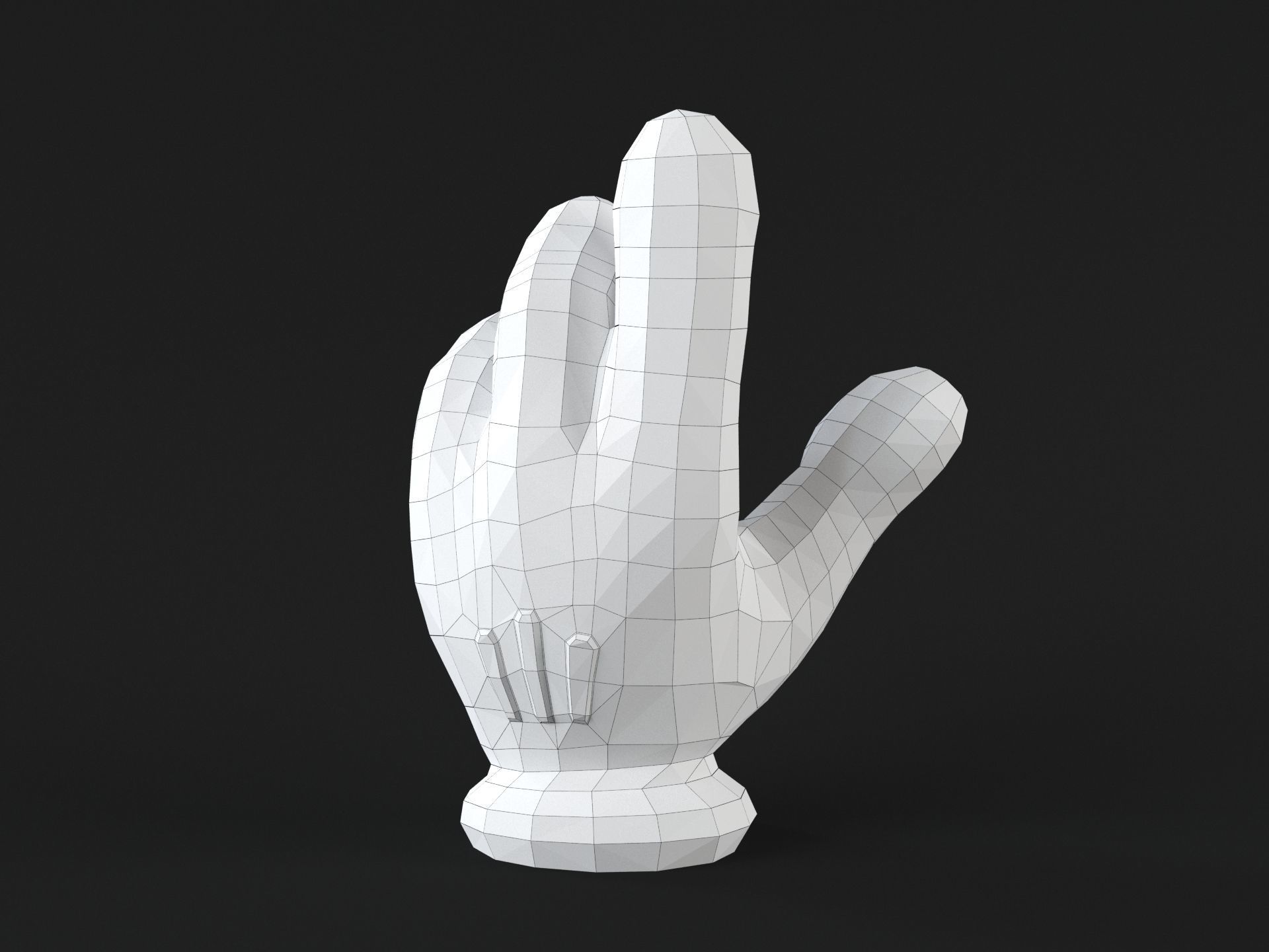 Mickey Hand handshake 1 3D print model_1