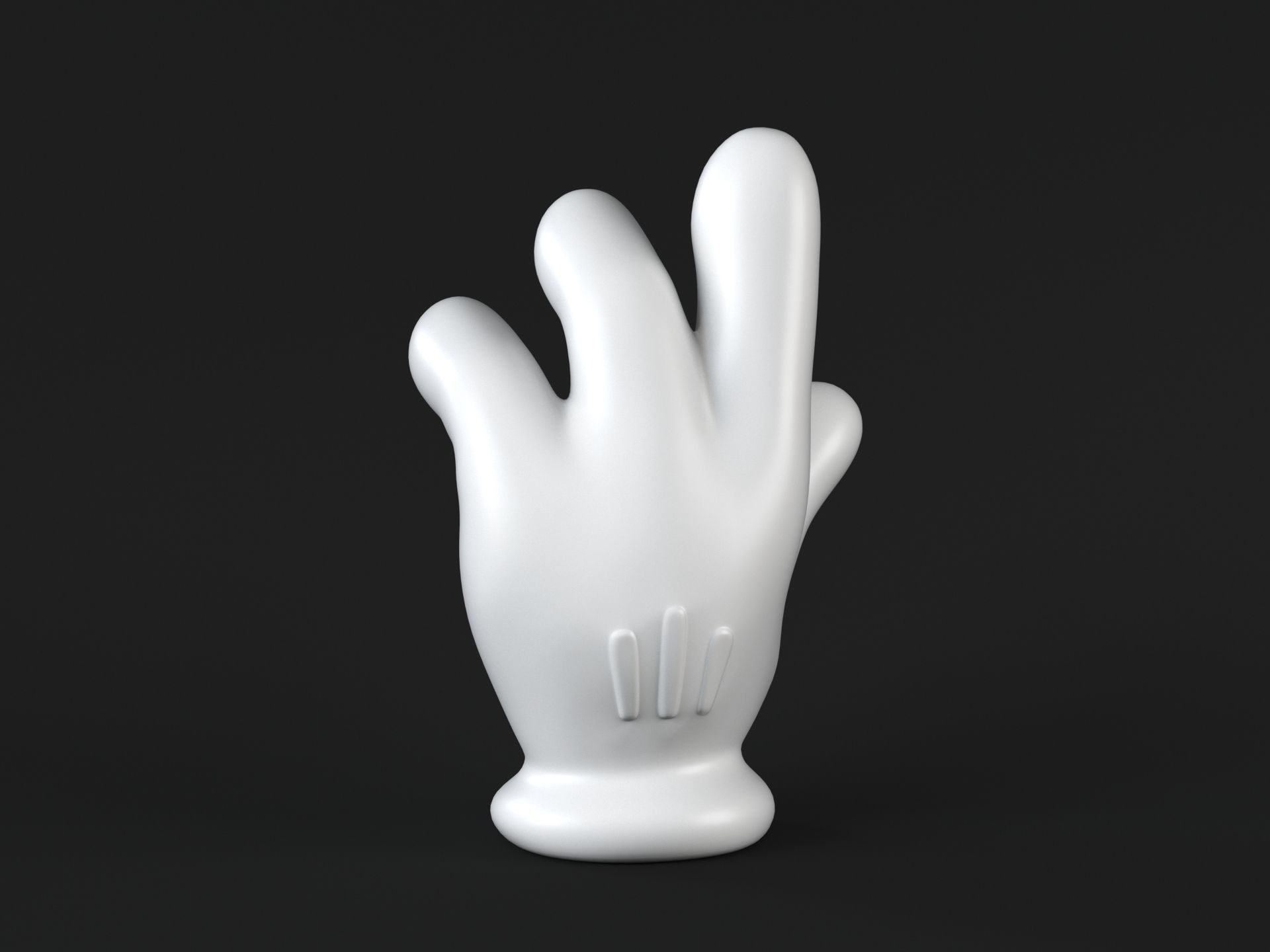 Mickey Hand handshake 1 3D print model_8