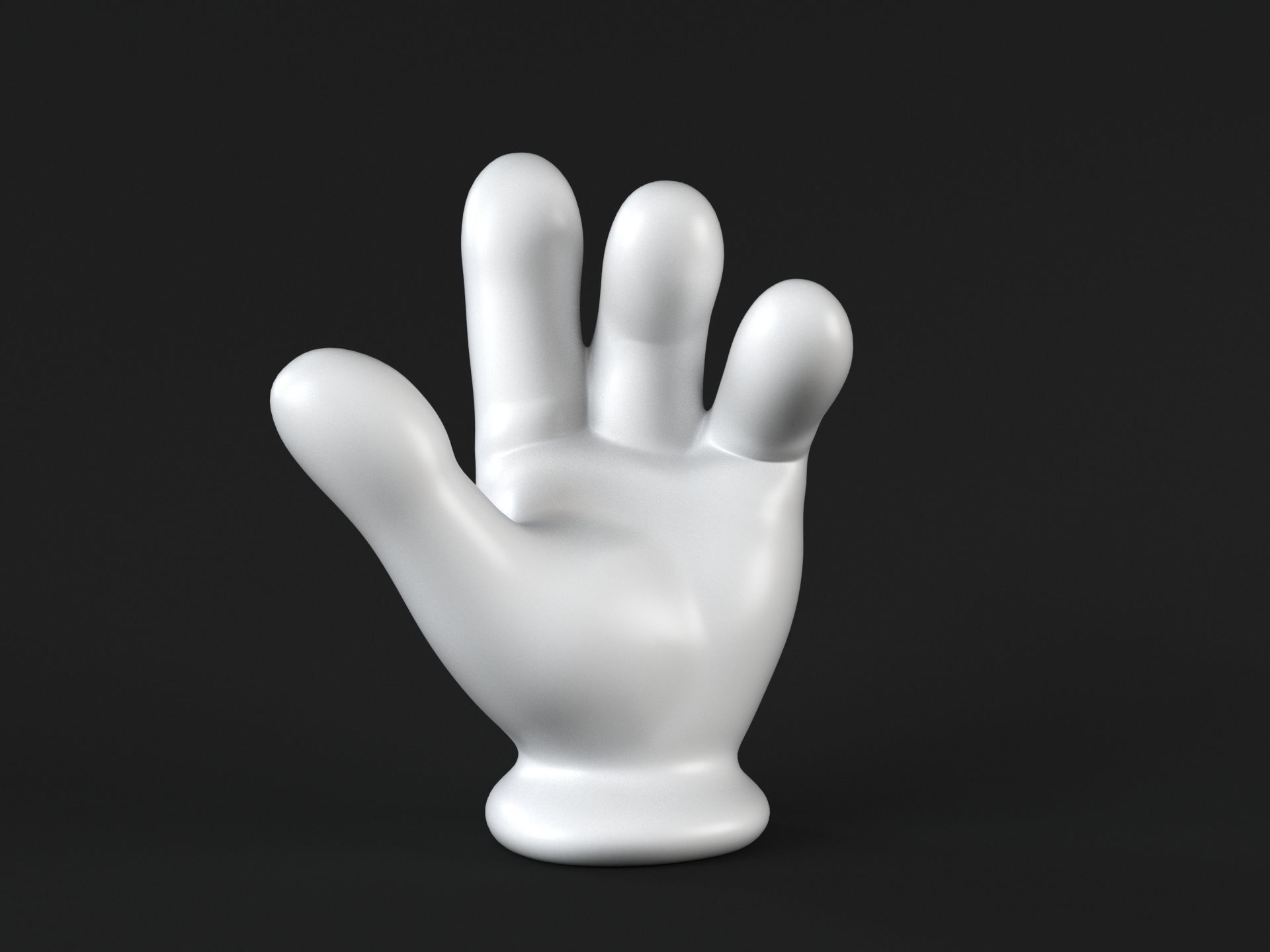 Mickey Hand handshake 1 3D print model_5