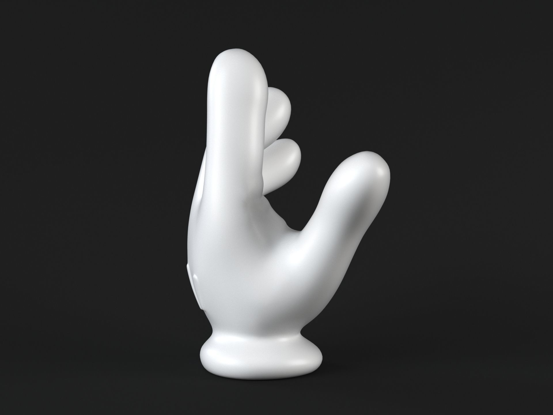 Mickey Hand handshake 1 3D print model_3