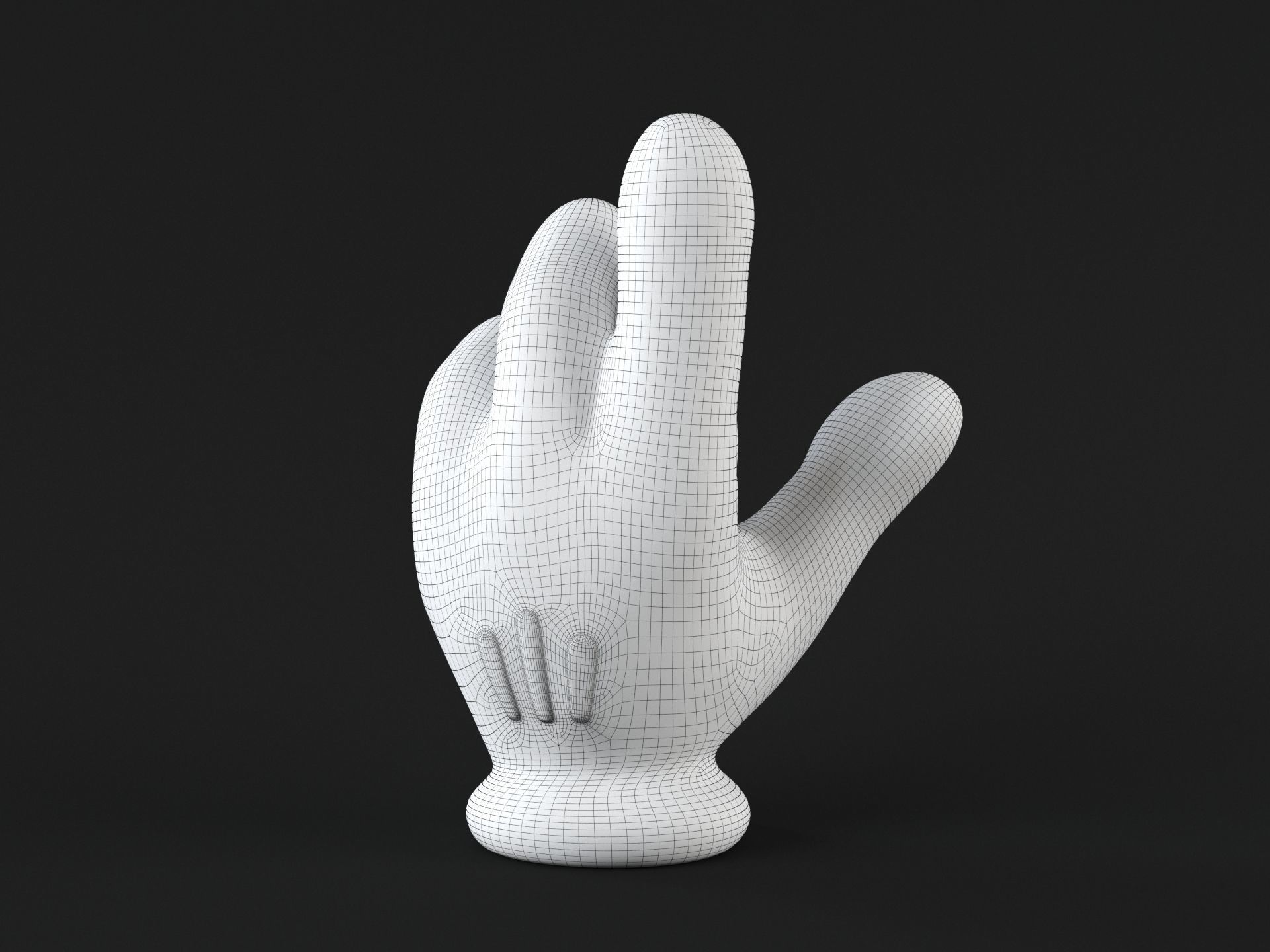 Mickey Hand handshake 1 3D print model_2