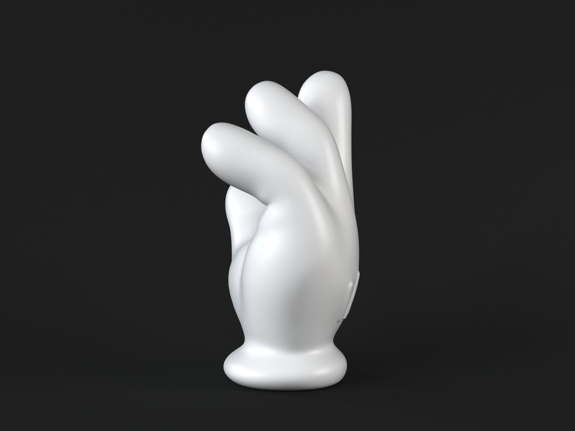 Mickey Hand handshake 1 3D print model_7