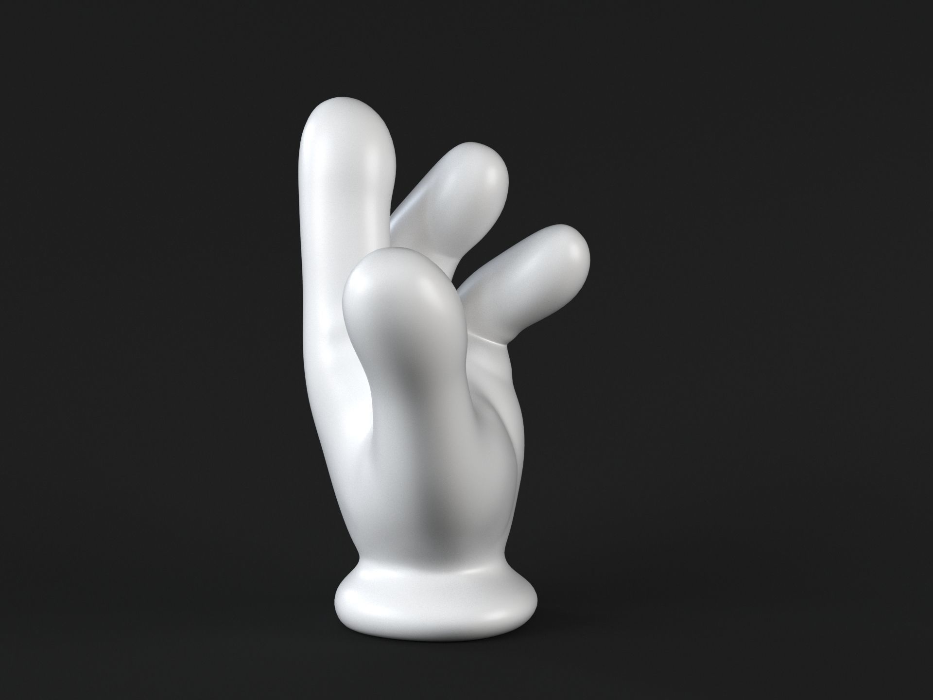 Mickey Hand handshake 1 3D print model_4