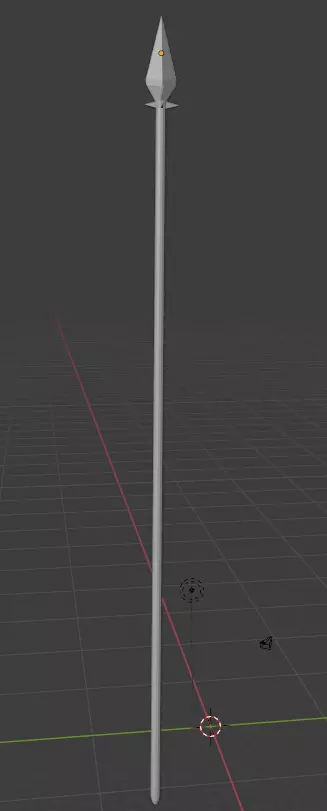 Spear missile with tip Free low-poly 3D model_0