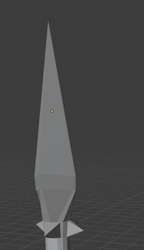 Spear missile with tip Free low-poly 3D model_1
