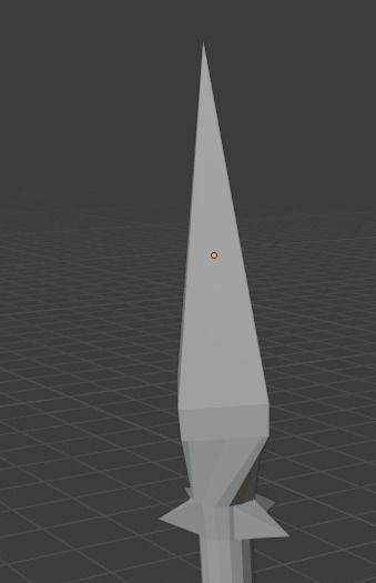 Spear missile with tip Free low-poly 3D model_2