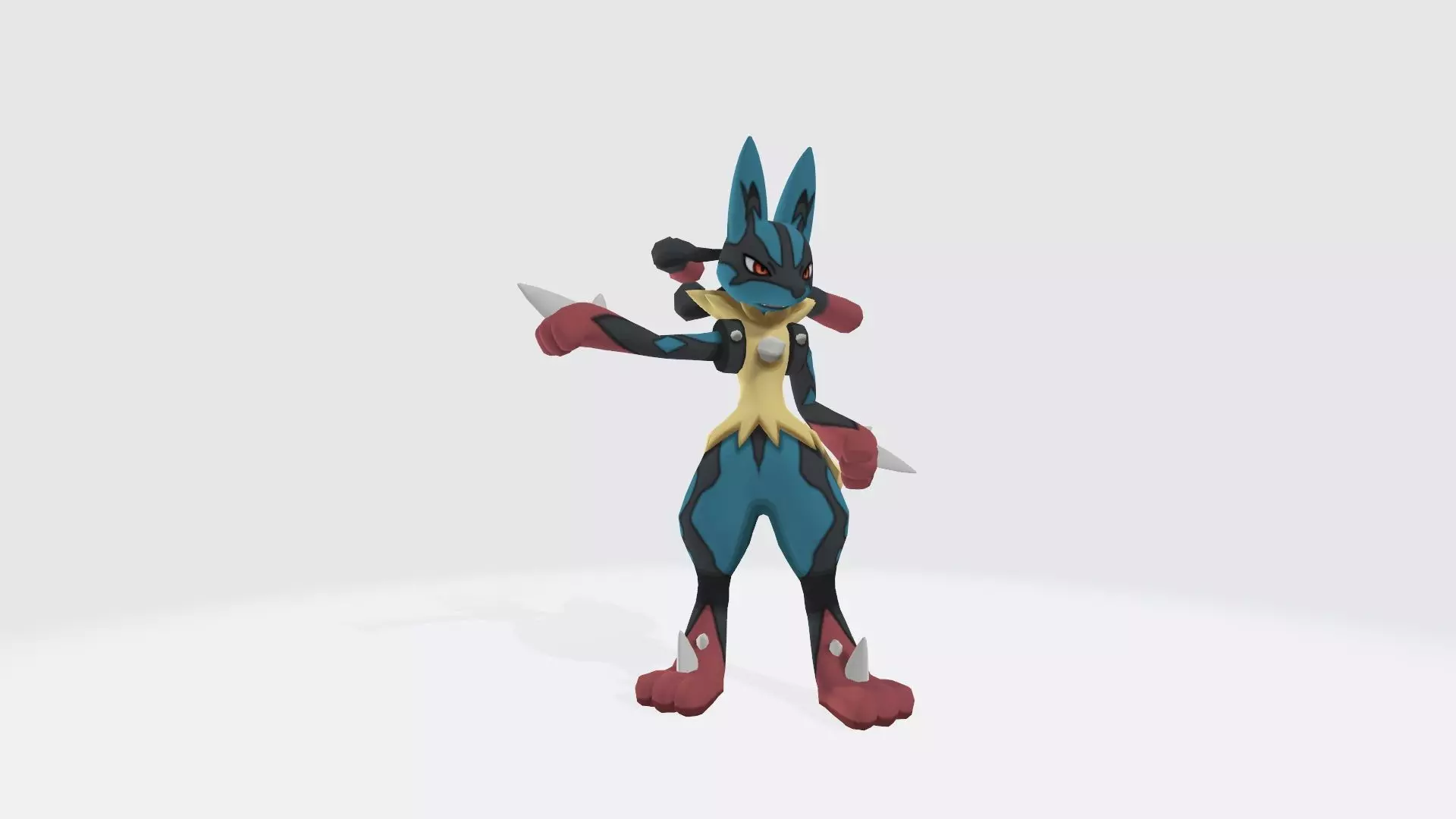 Lucario pokemon character 3D print model