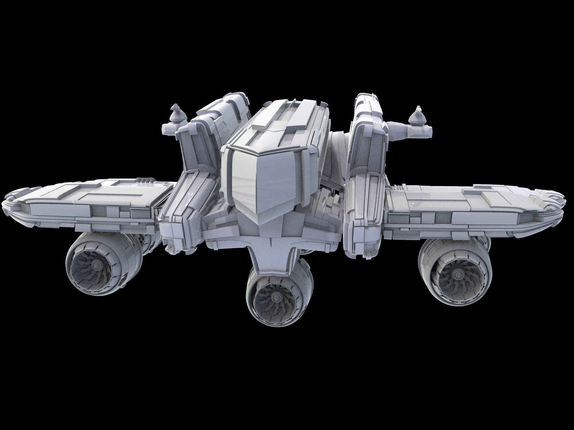 salina v2 Huge SciFi Spaceship 3D model_14