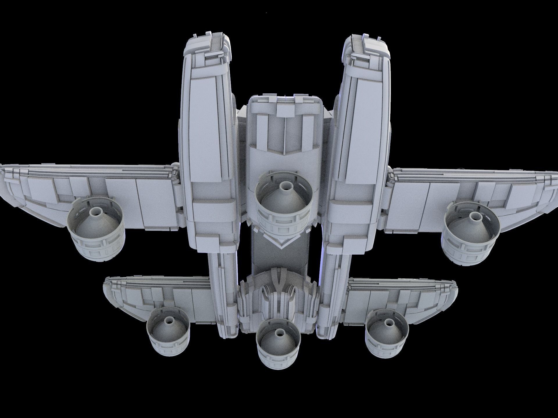 salina v2 Huge SciFi Spaceship 3D model_17