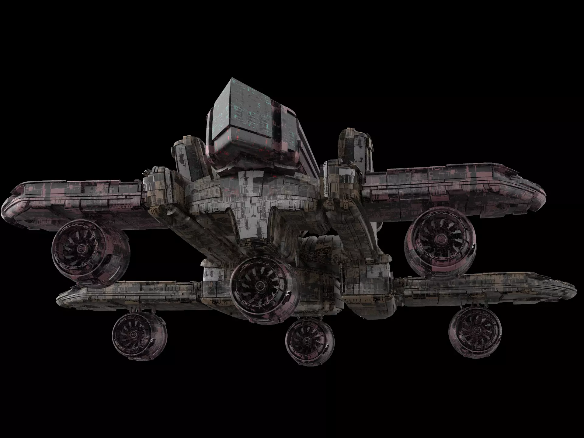 salina v2 Huge SciFi Spaceship 3D model_0