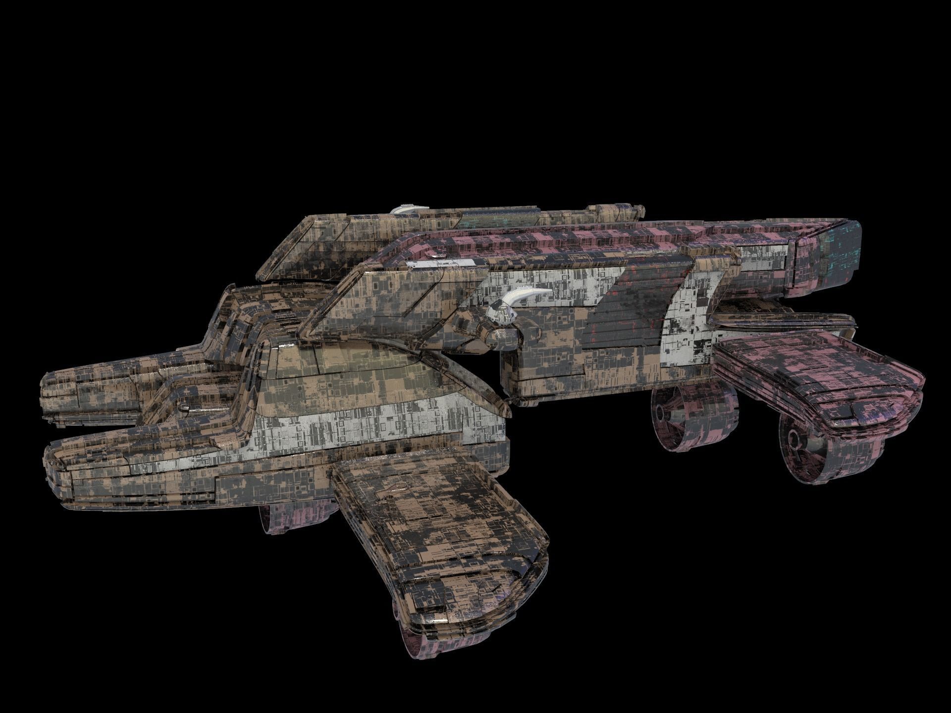 salina v2 Huge SciFi Spaceship 3D model_10