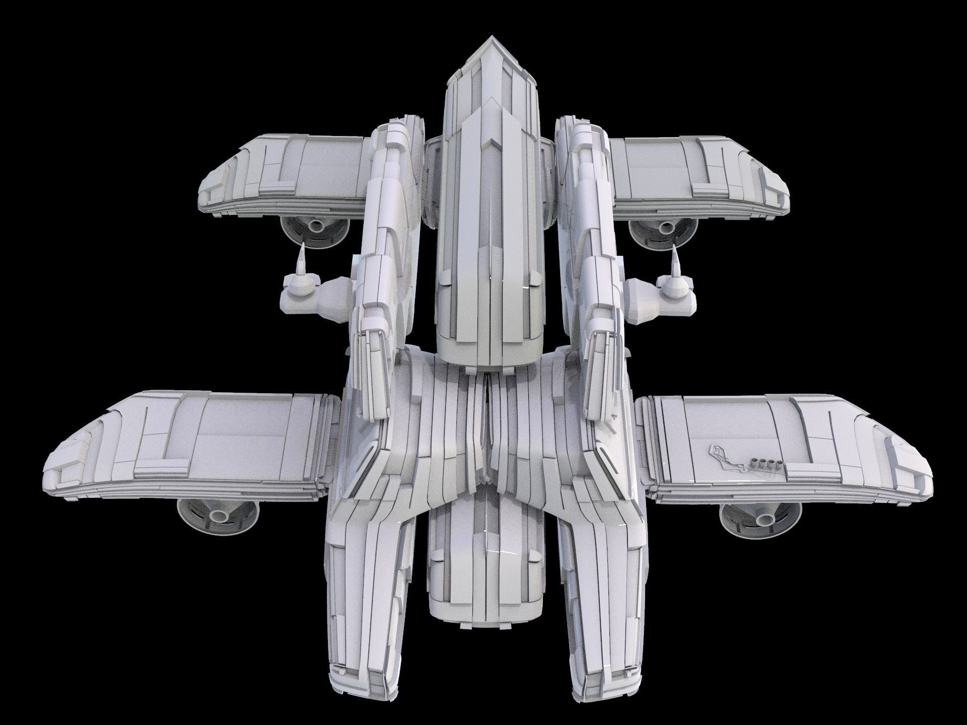 salina v2 Huge SciFi Spaceship 3D model_18