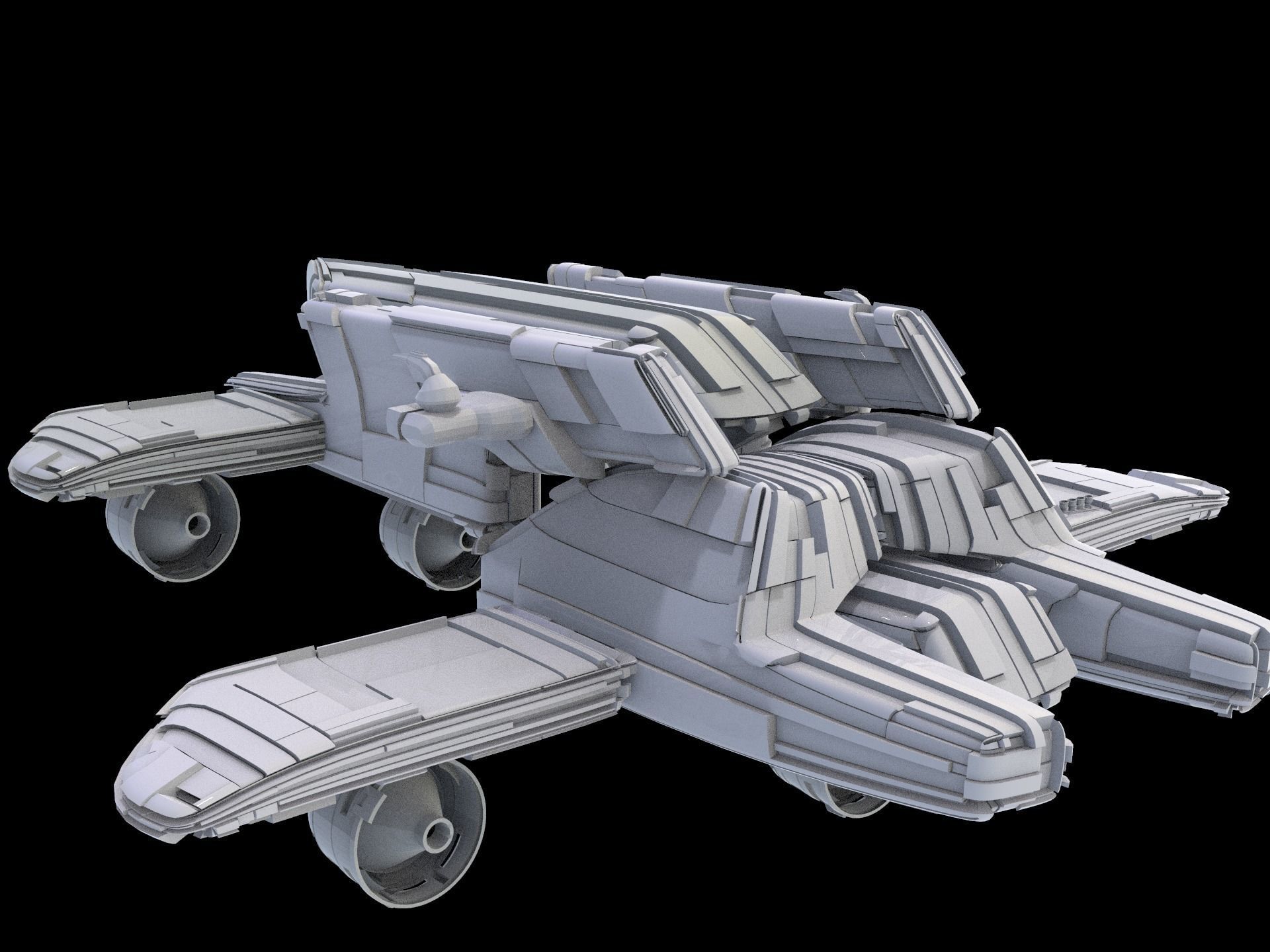 salina v2 Huge SciFi Spaceship 3D model_11