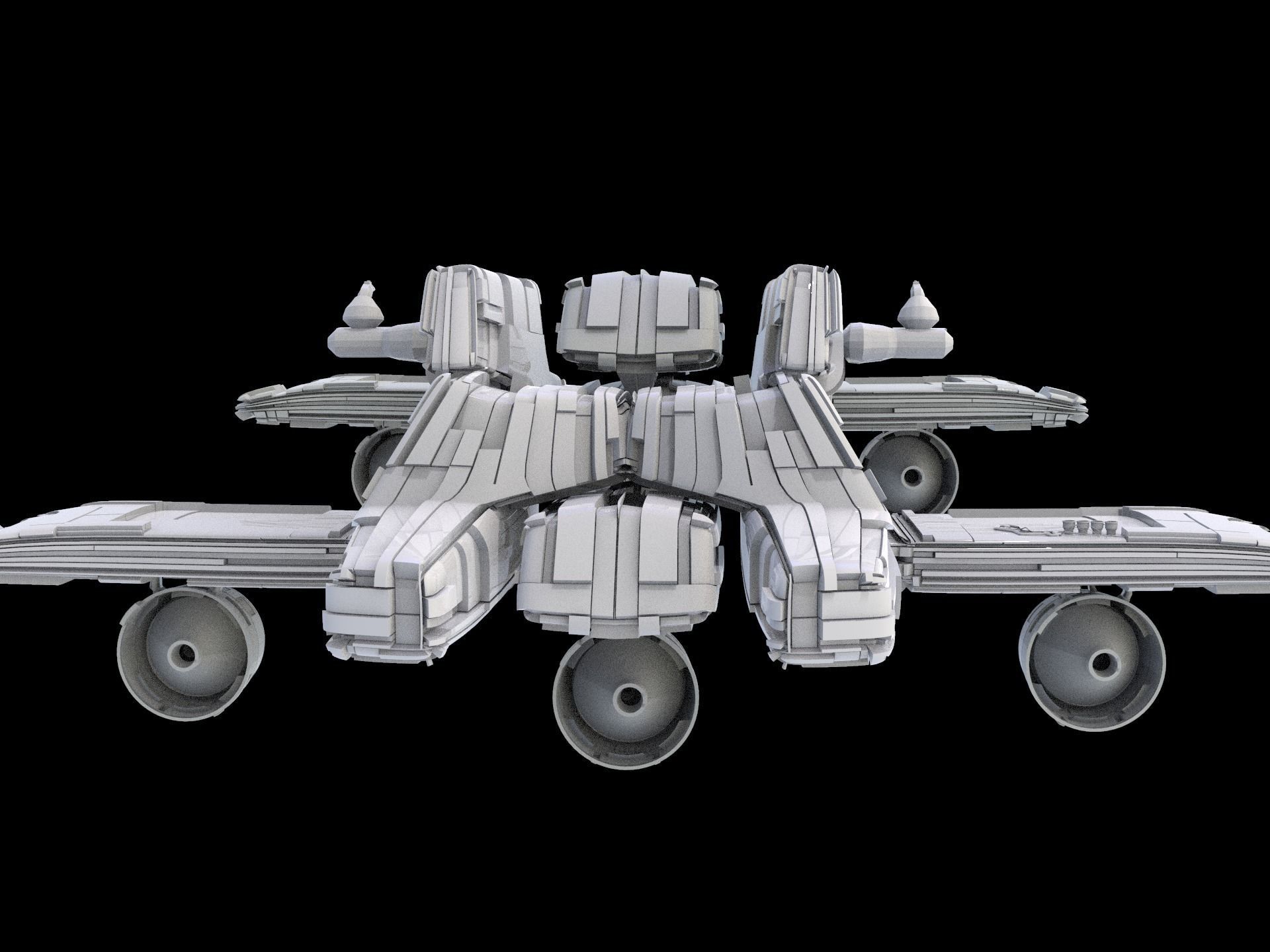 salina v2 Huge SciFi Spaceship 3D model_16