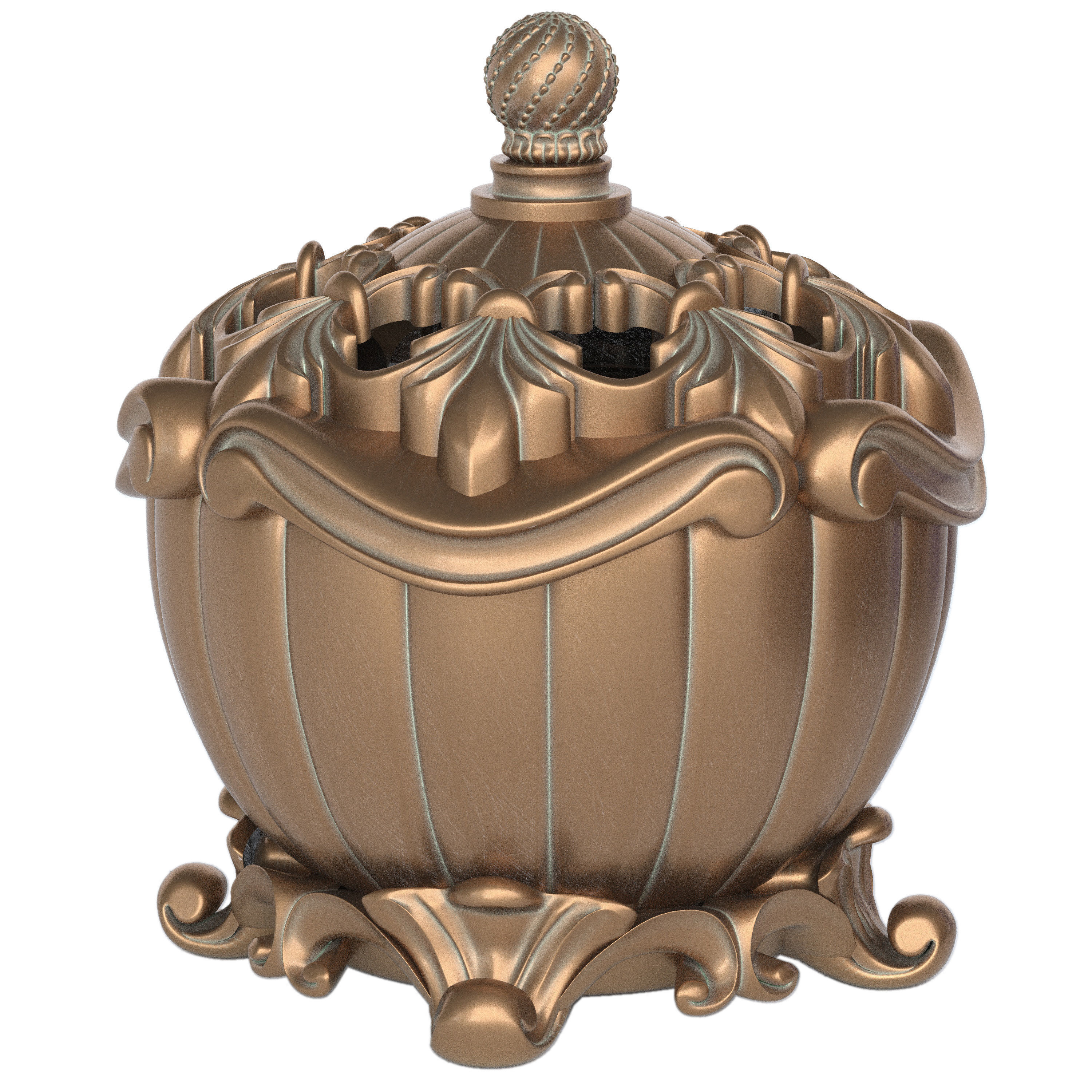 Decorative set 1 three ornate boxes and ornaments 3D model_7