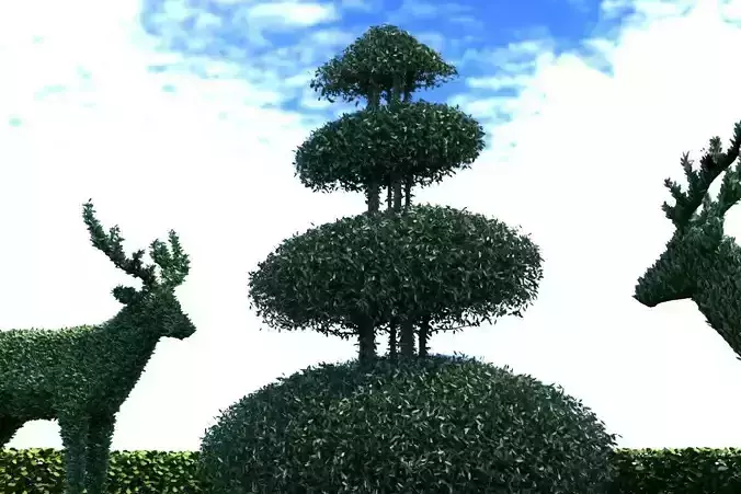 Plant decoration Low-poly 3D model