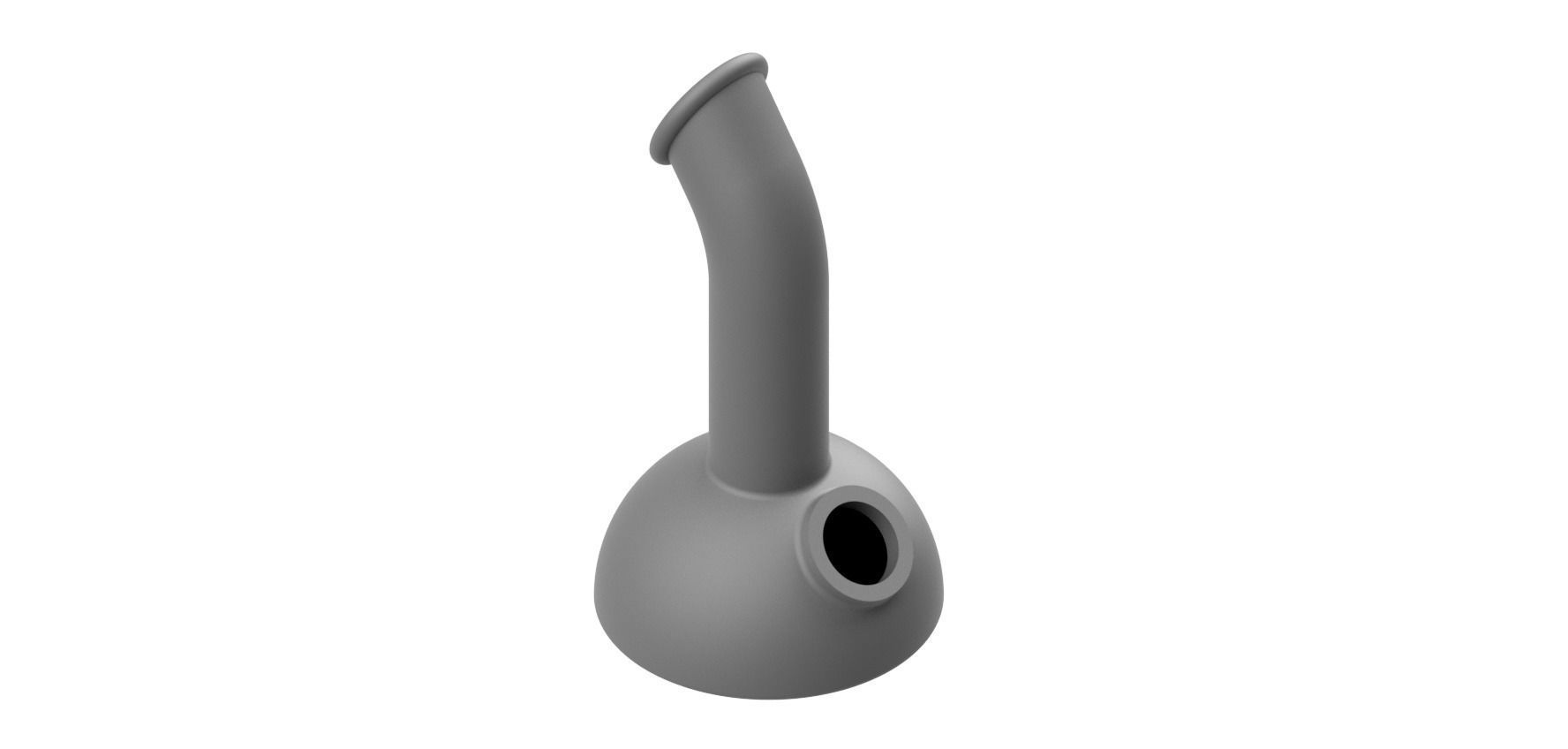 Bongs pipe with handle 3D print model_1