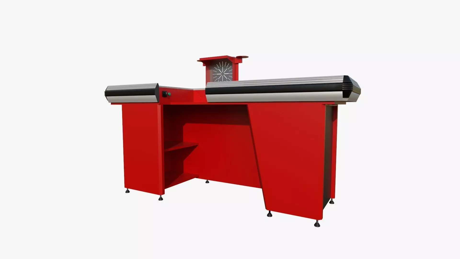 Supermarket Checkout Counter 3D model_0